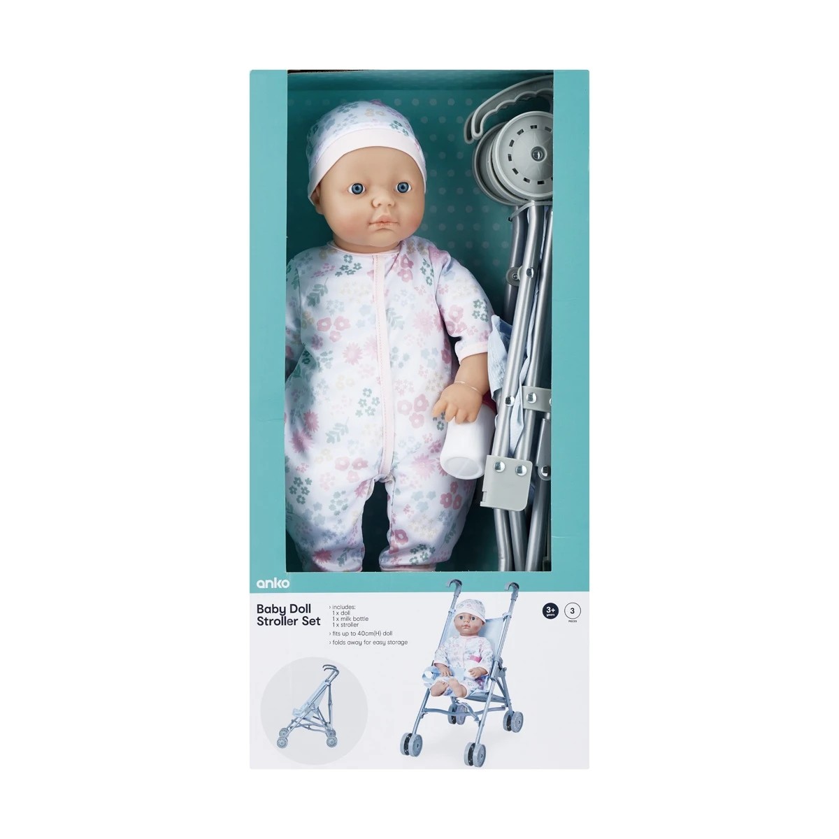9 3 Piece Baby Doll Stroller Set, 9 of 10