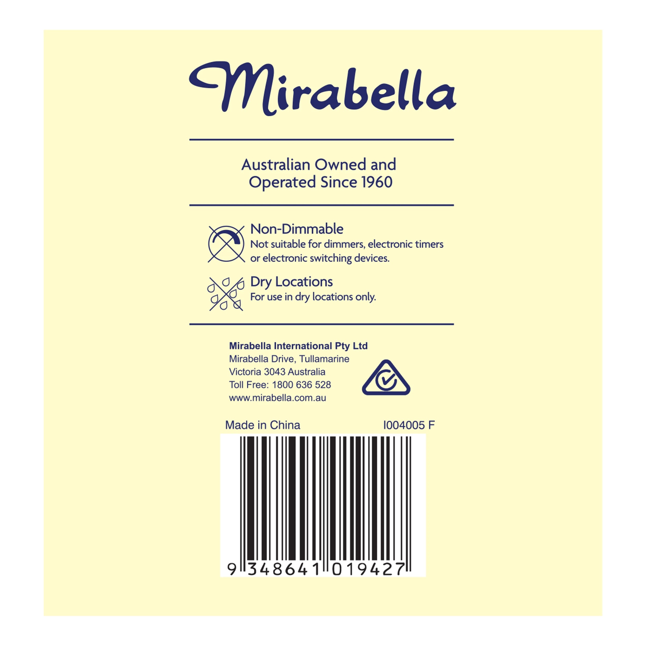 2 2 Pack I004005 Mirabella LED GLS ES 8W 800 Lumen - Warm White, 2 of 6
