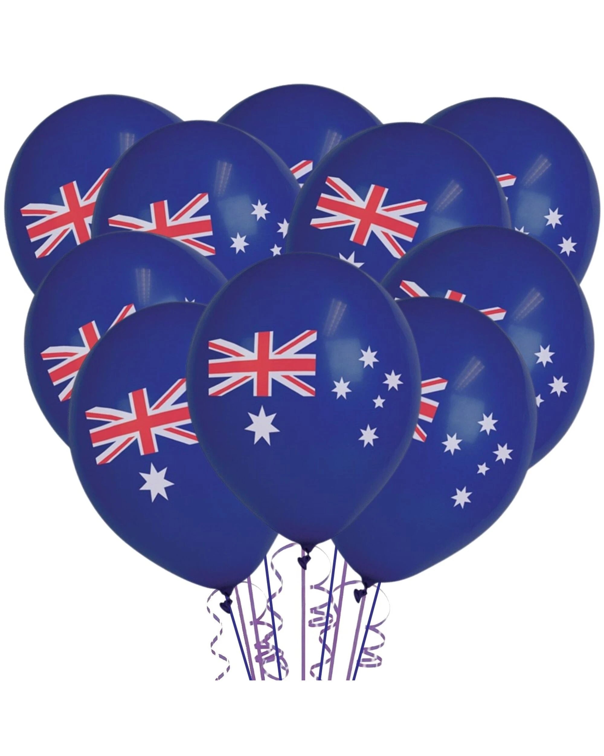 1 Artwrap Australian Flag Latex Balloons 30cm Pack of 10 - Blue, 1 of 3