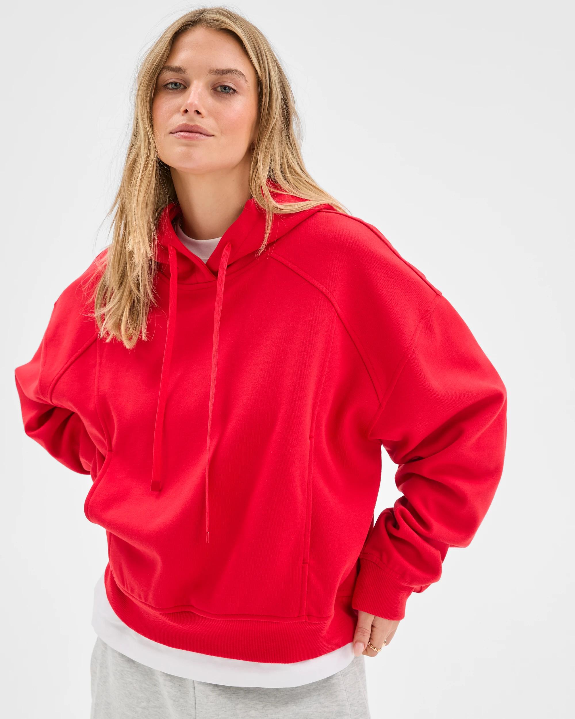 5 Lily Loves Panelled Hoodie FLAME, 5 of 7
