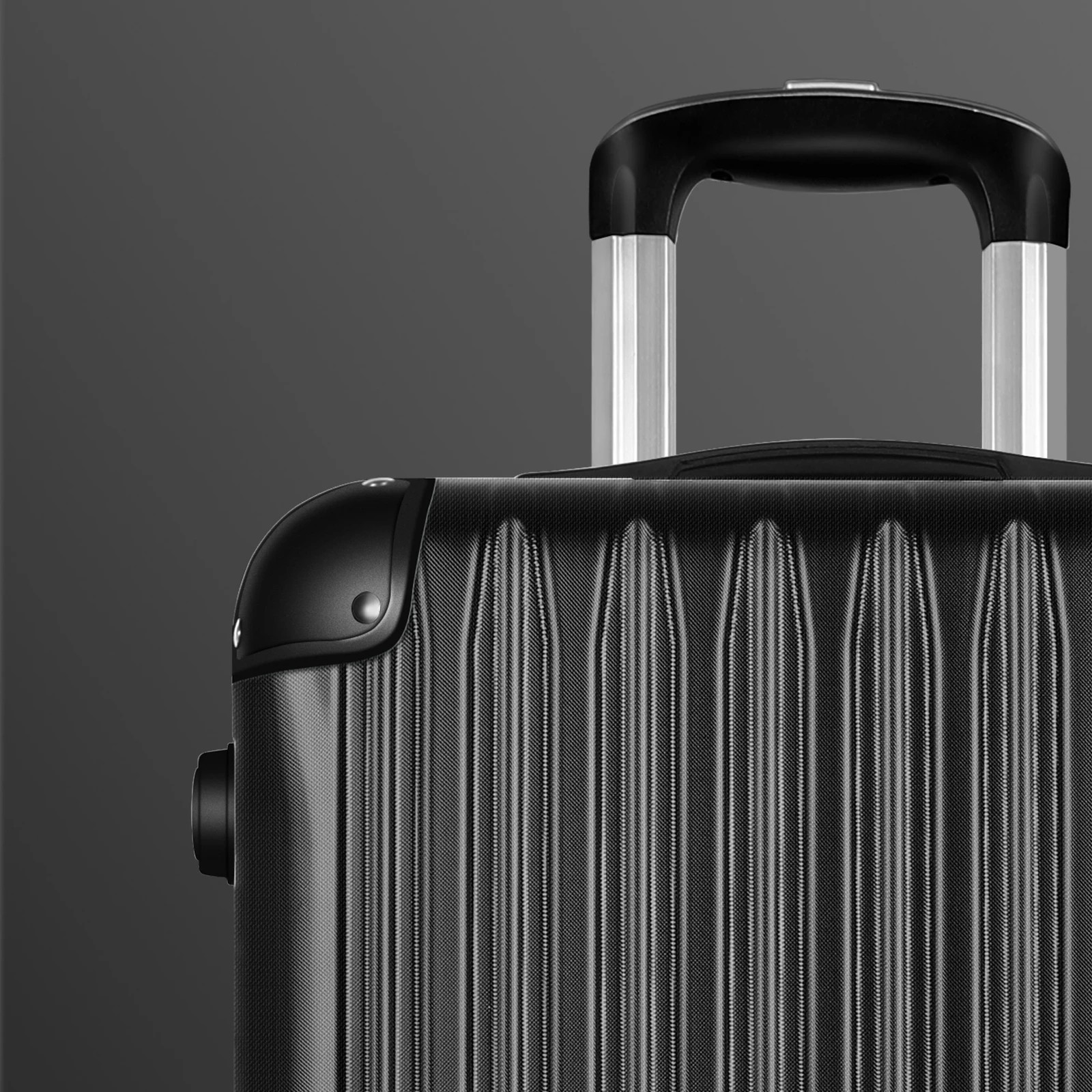 4 Alfordson Luggage Suitcase Sets 3PCS Trolley TSA Carry on Hard Case - Black, 4 of 10