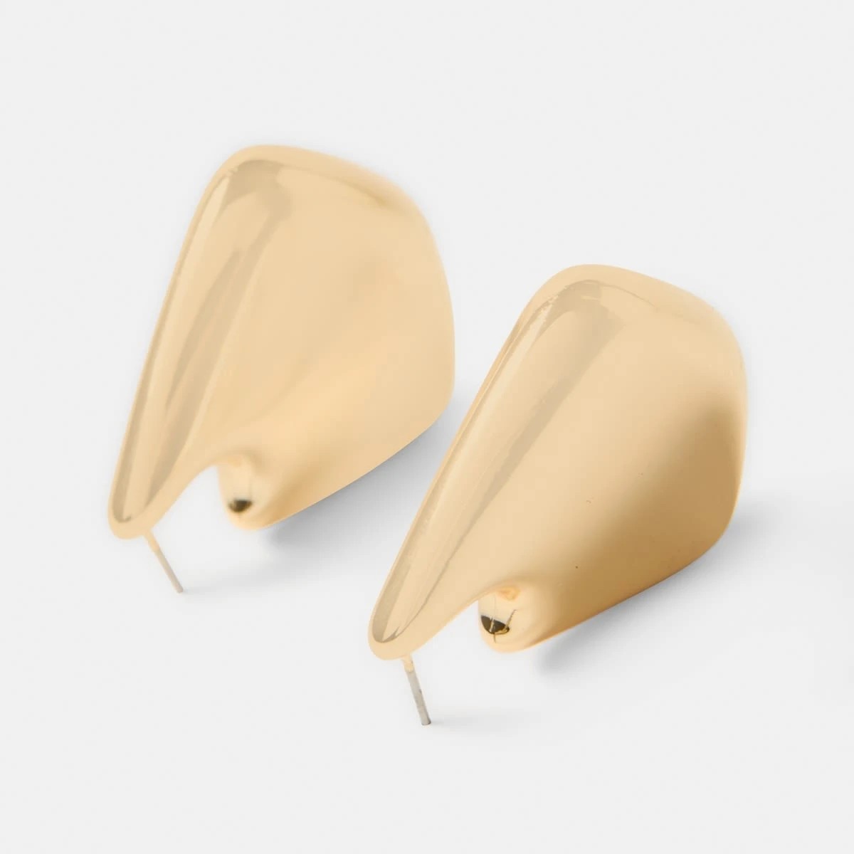 1 Geometric Teardrop Earrings - Gold Tone, 1 of 5