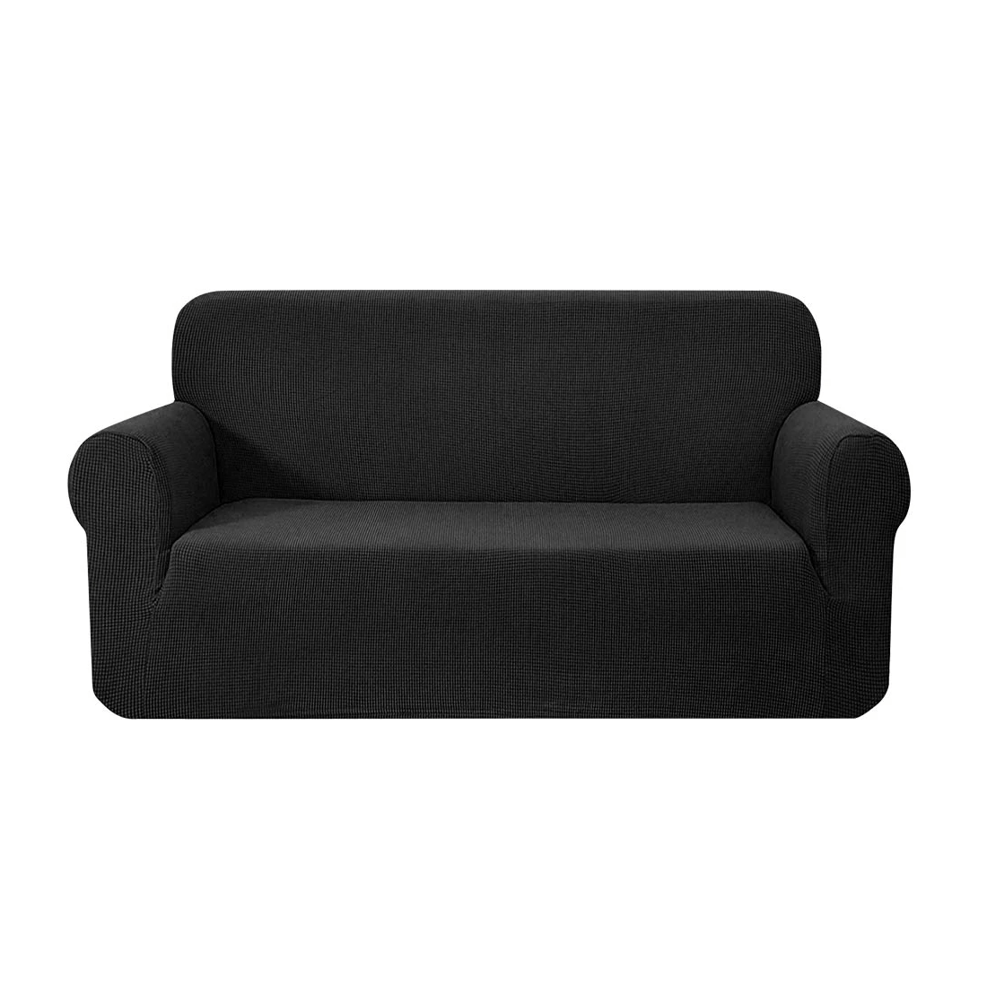 1 Artiss Sofa Cover Couch Covers 3 Seater High Stretch - Black, 1 of 2