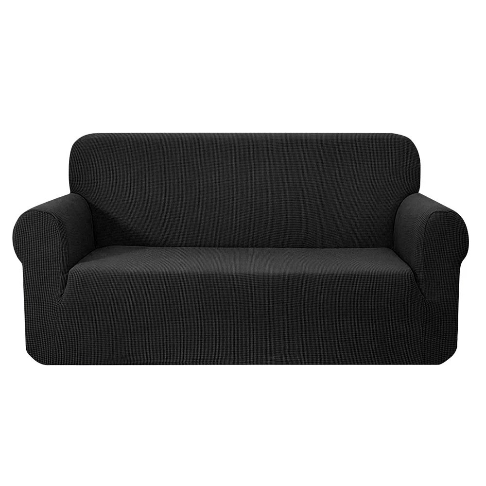 1 Artiss Sofa Cover Couch Covers 3 Seater High Stretch - Black, 1 of 7
