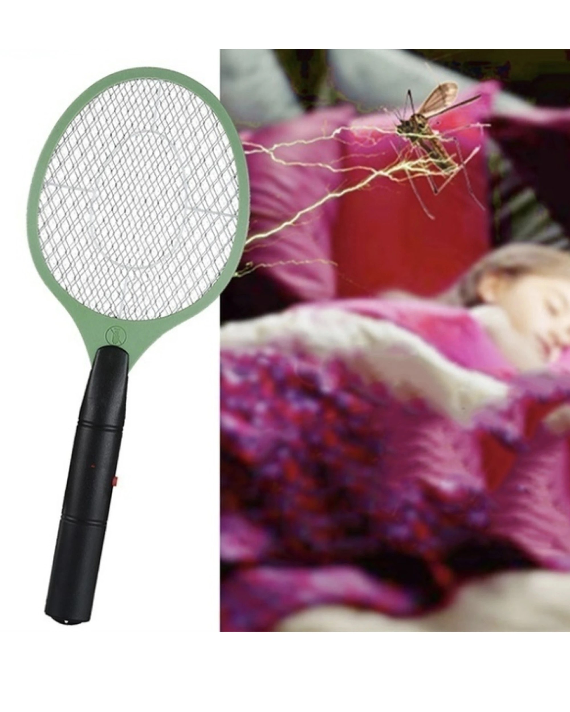 5 BR Outdoor Electric Insect Zapper Racket with Swatter Net for Mosquitoes and Flies, 5 of 8