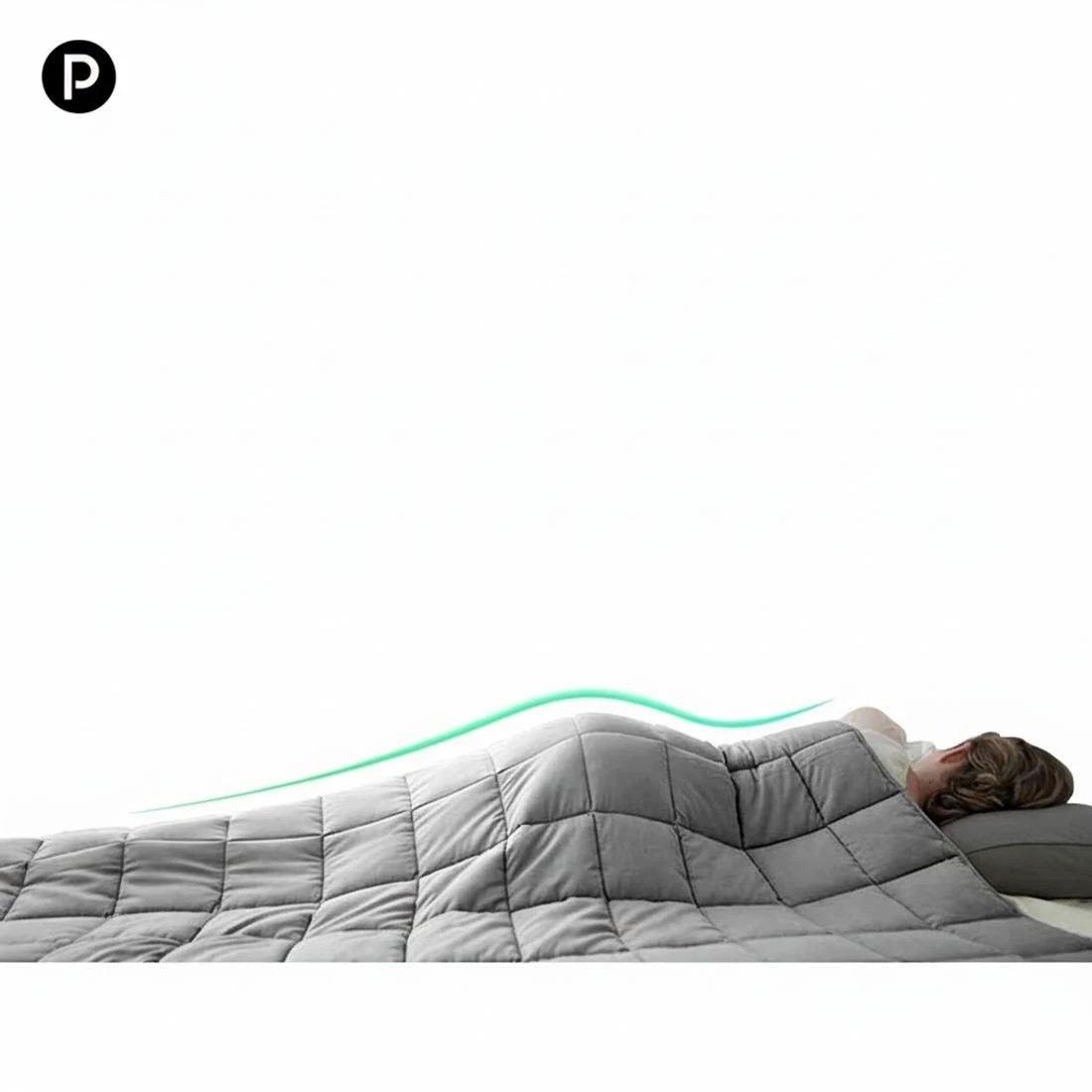 7 Giselle Weighted Blanket 7KG Deep Relax - Grey, 7 of 8