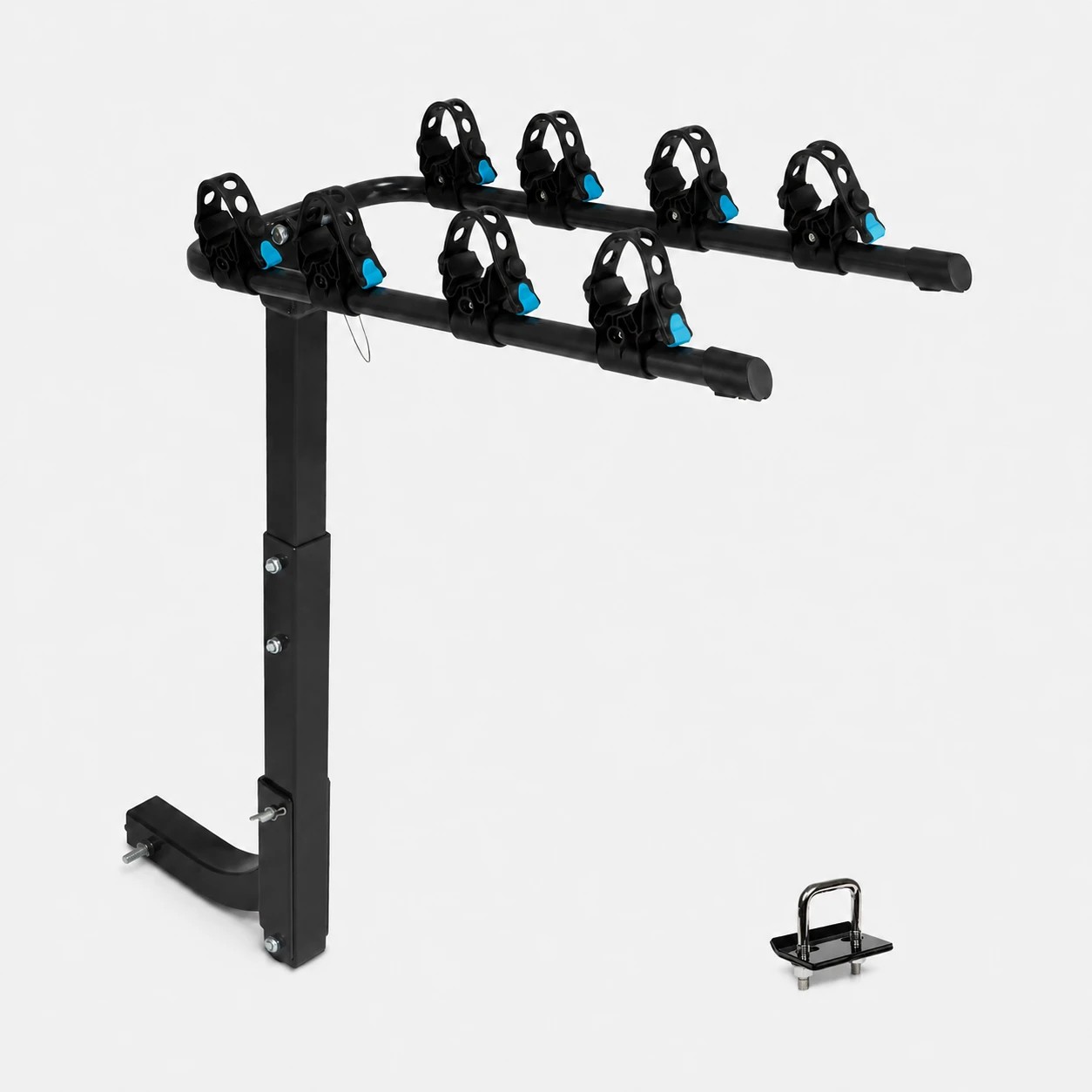 1 Elora 4 Bike Towbar Hitch Rack Foldable Carrier Hitch Stabiliser Included, 1 of 5