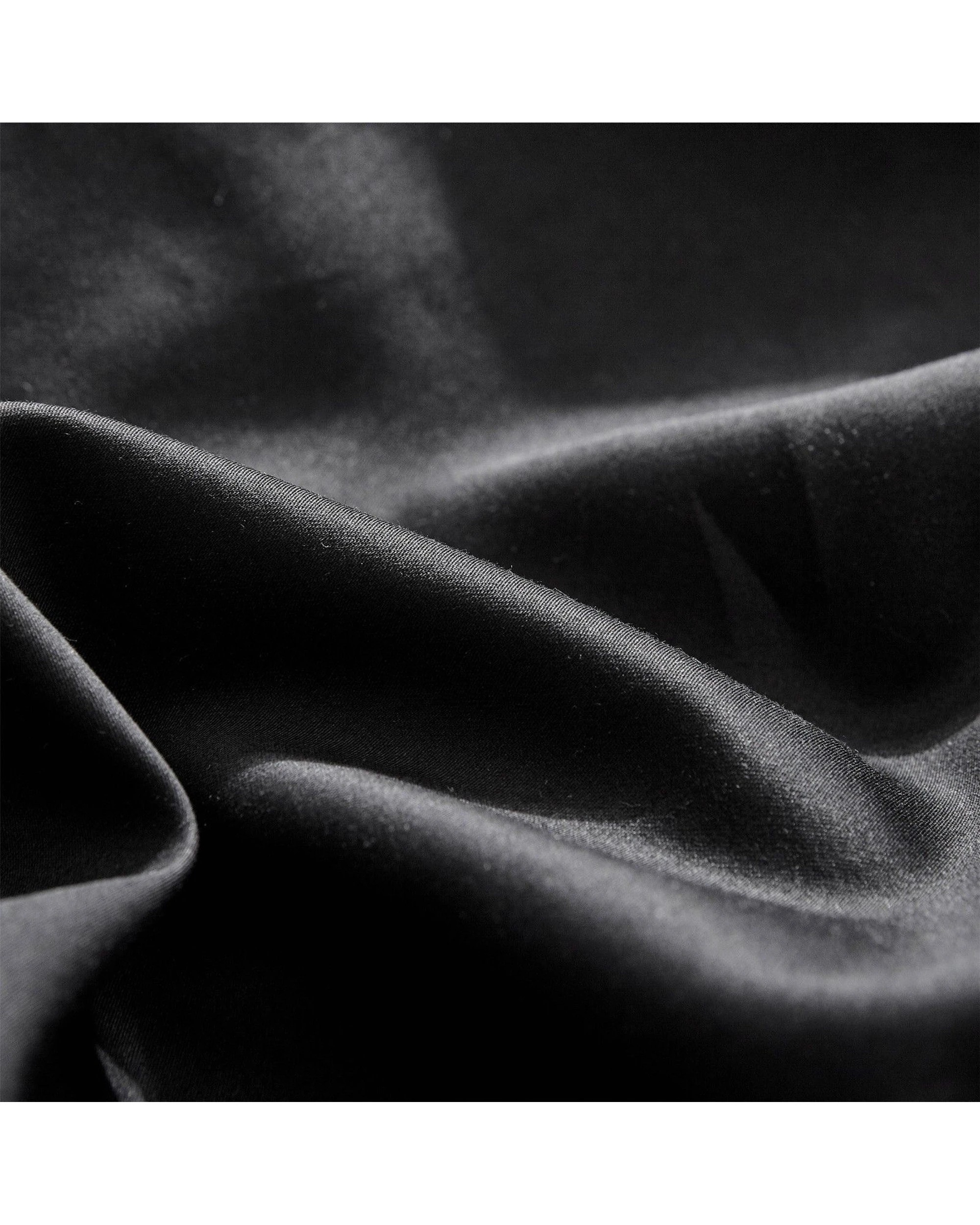 4 Cotton More 100% Bamboo Silk Feel Soft Doona Quilt Cover Set Queen - Black, 4 of 4