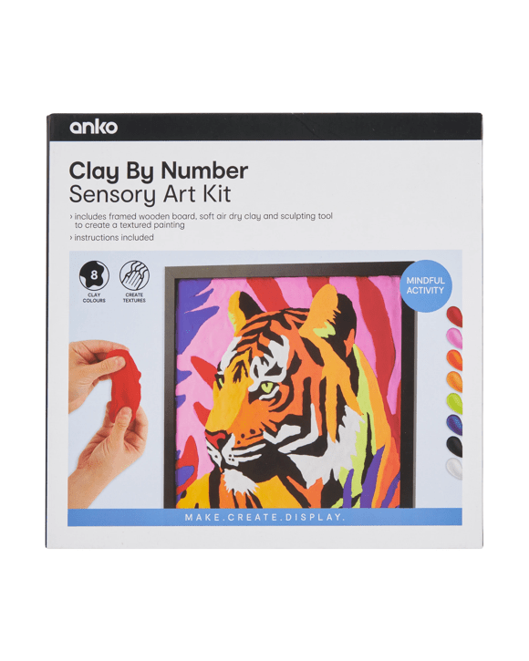 Clay by Numbers Sensory Art Kit - Tiger