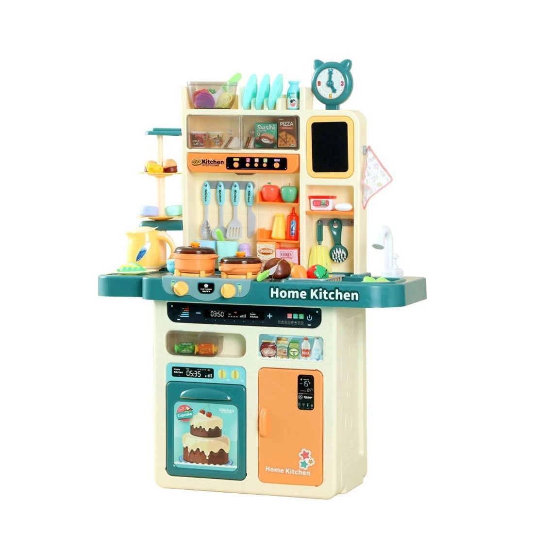1 Keezi Kids Kitchen Pretend Play Set Cooking Sound Steam Light Function - Multi, 1 of 4