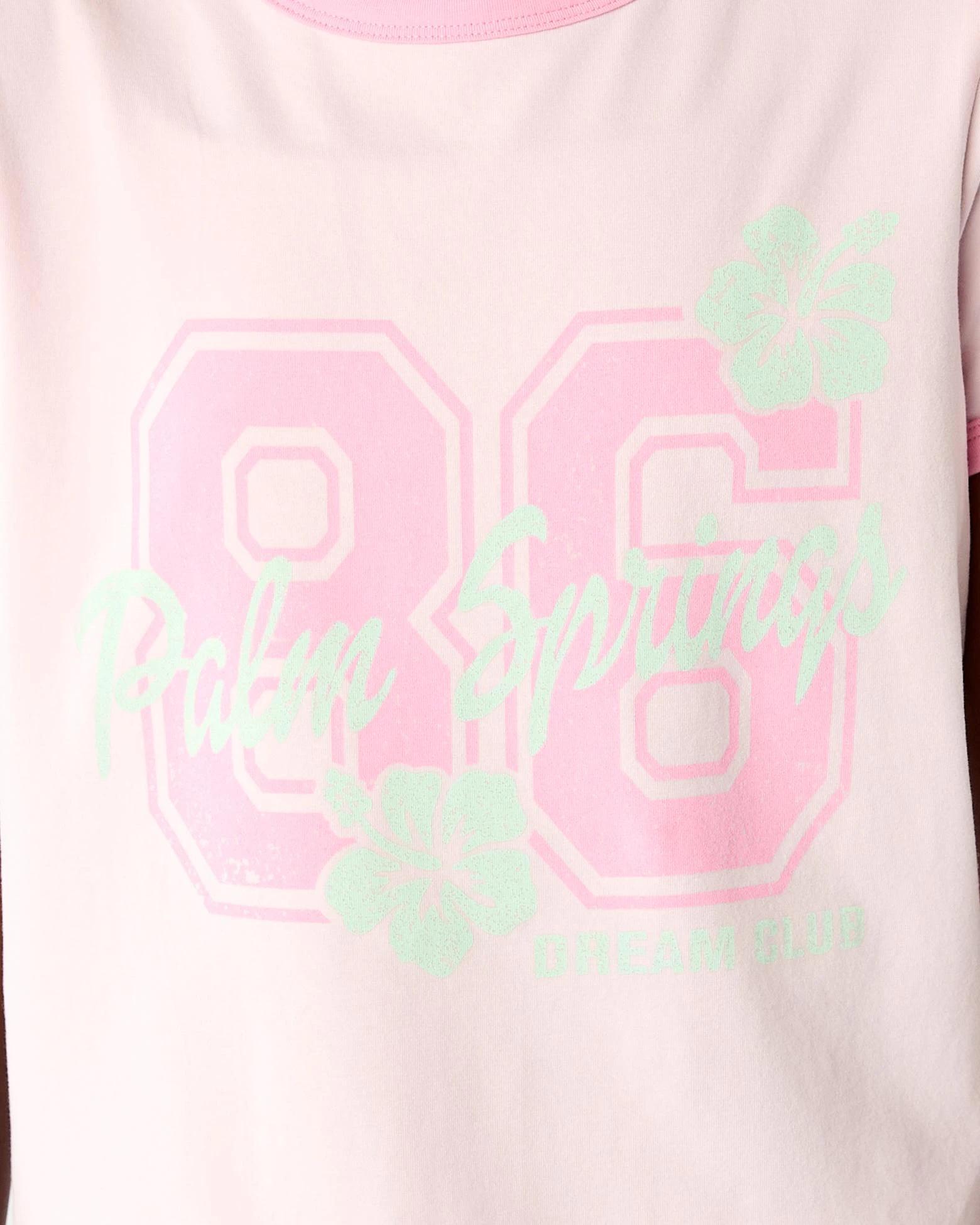 5 Short Sleeve Lounge Pyjama Set Pnk Palm, 5 of 10