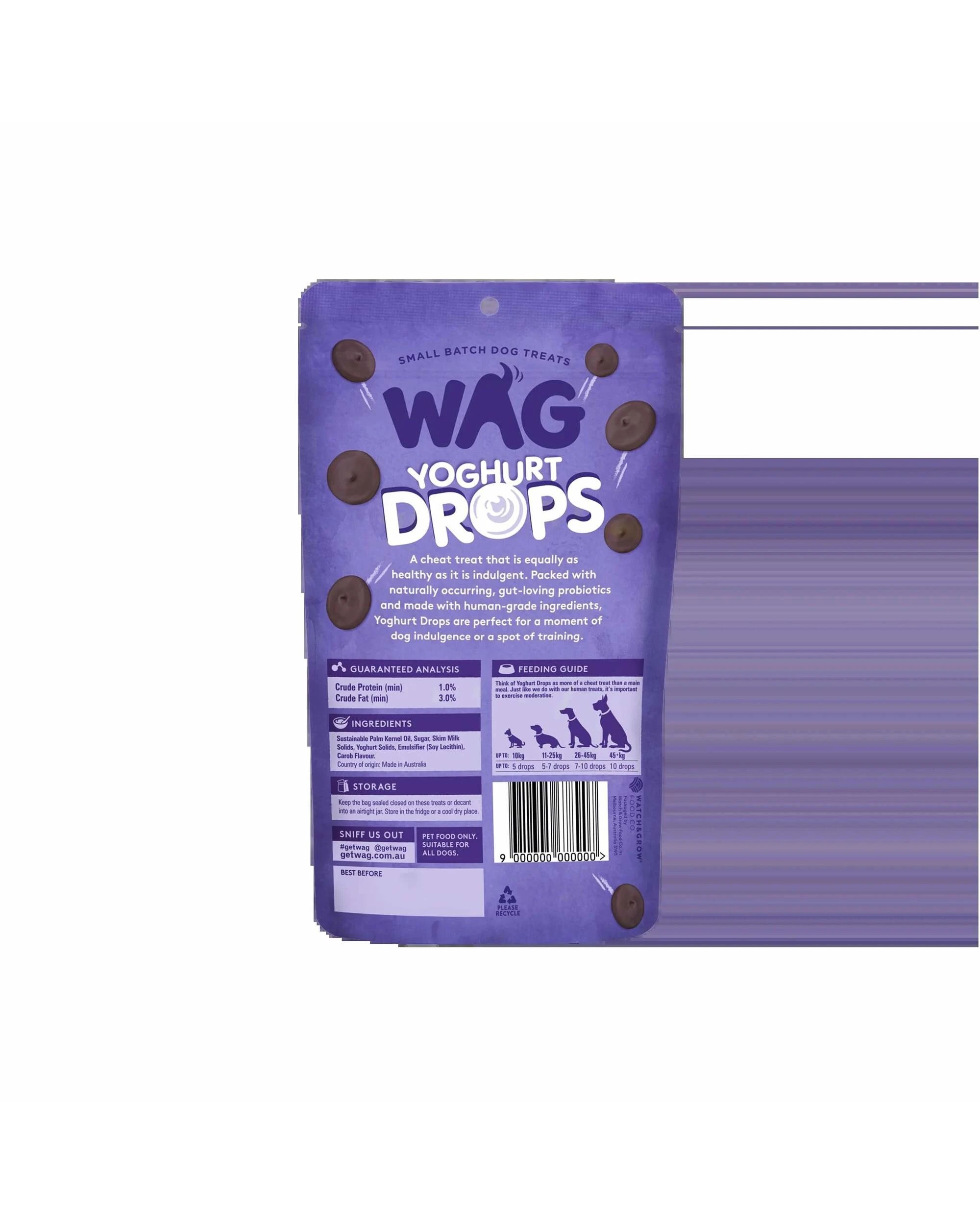 2 WAG Yoghurt Drops 250g Carob Pouch, 2 of 2