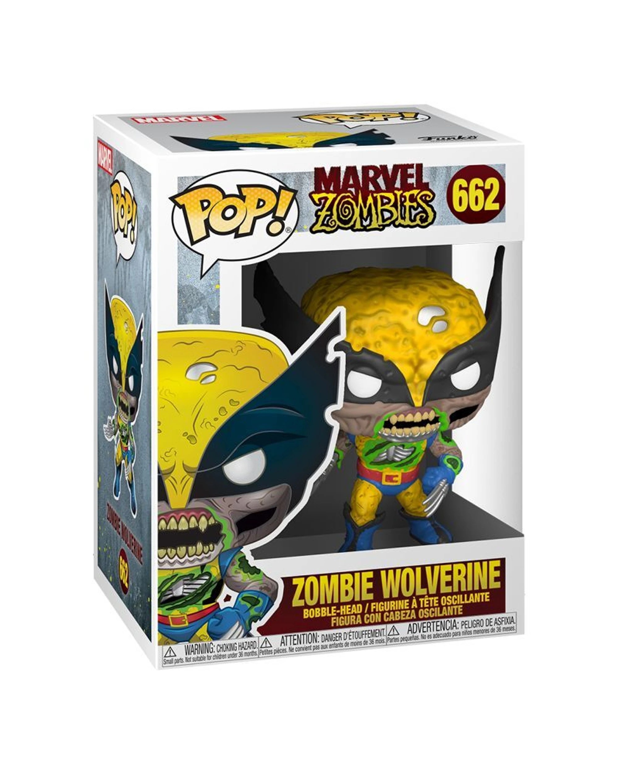 2 Pop Vinyl Figurine Marvel Zombies Wolverine 10cm Action Figure Collectible - Yellow, 2 of 3