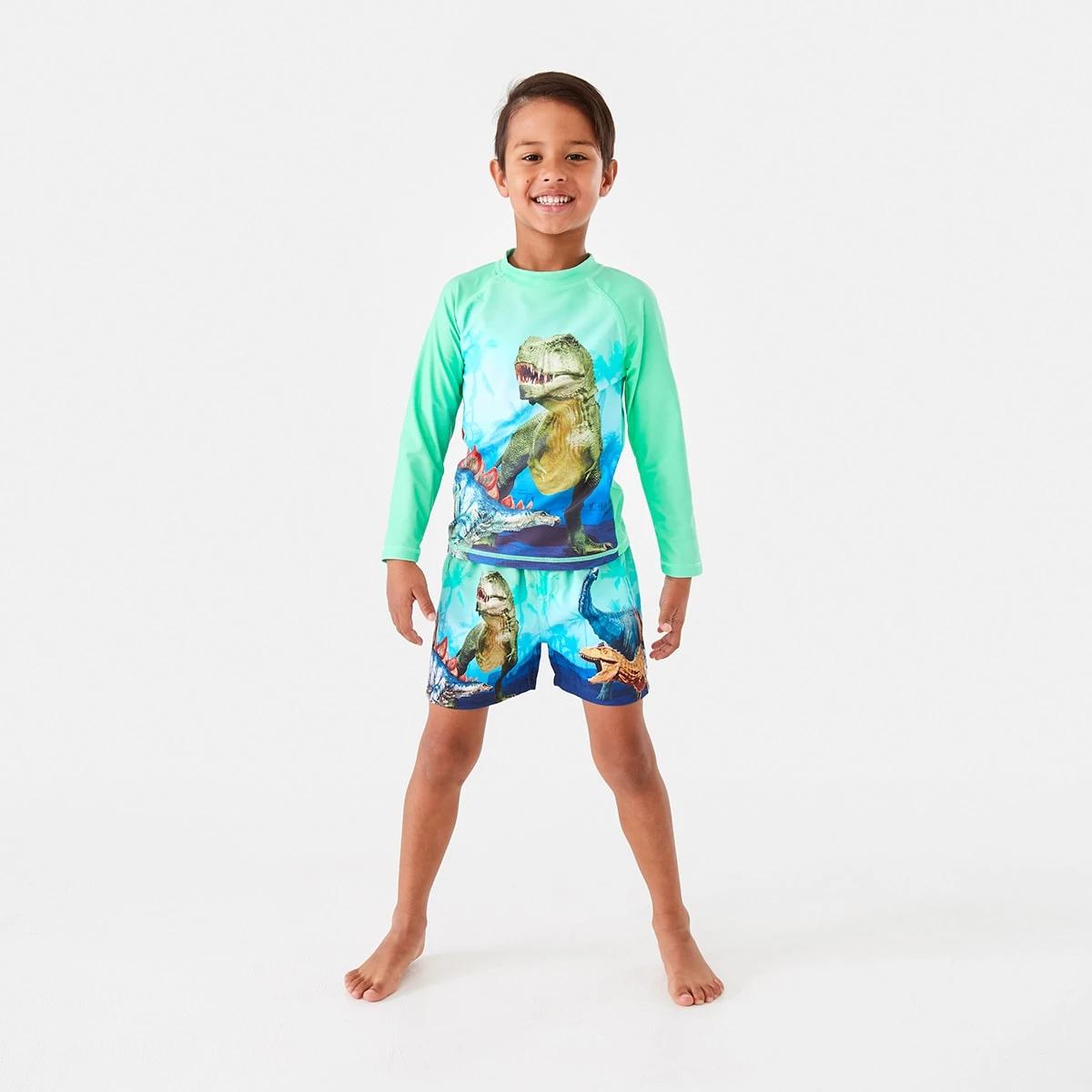 5 Digital Print Rash Vest Grn Dino, 5 of 8