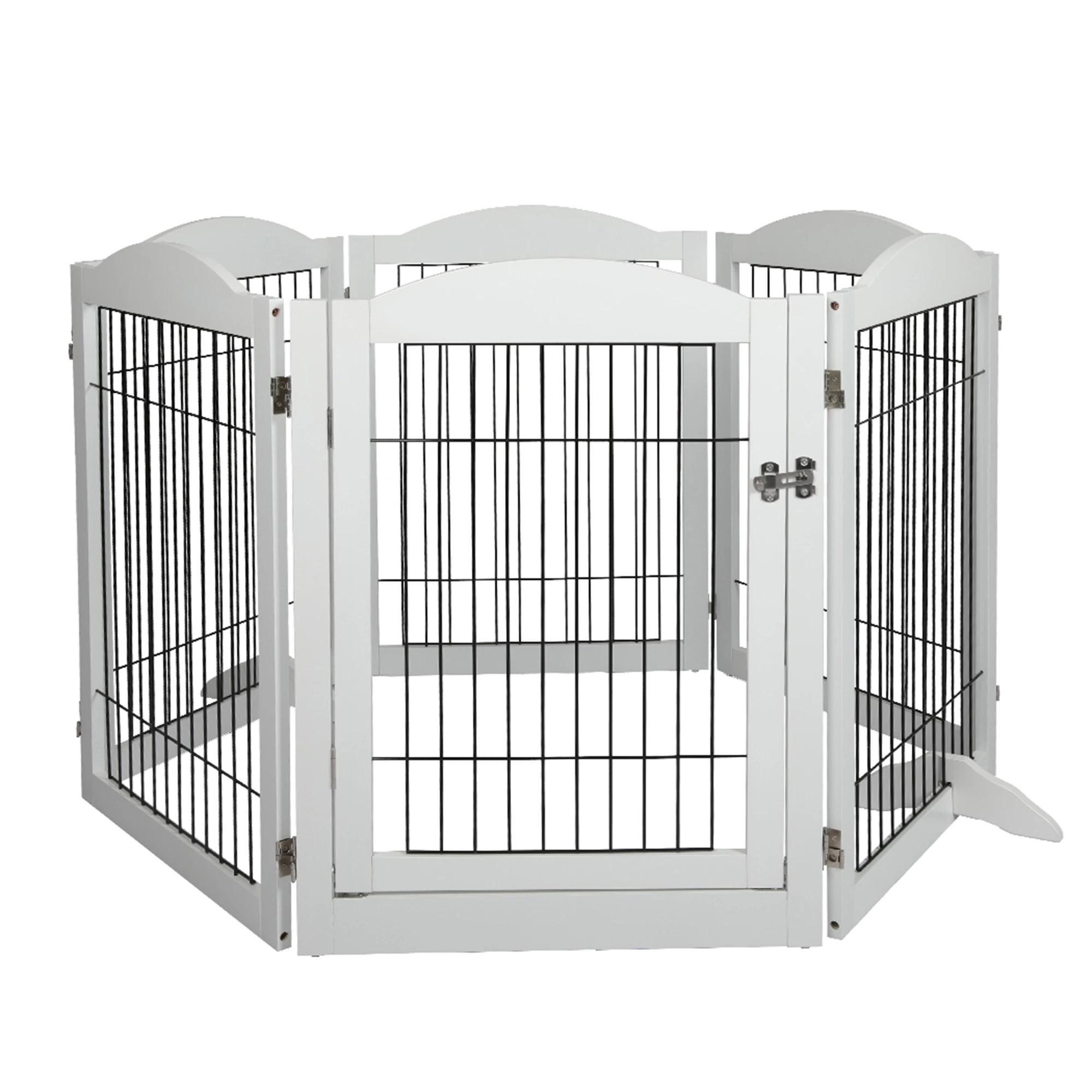 2 Pawz 6 Panels Pet Playpen White, 2 of 6