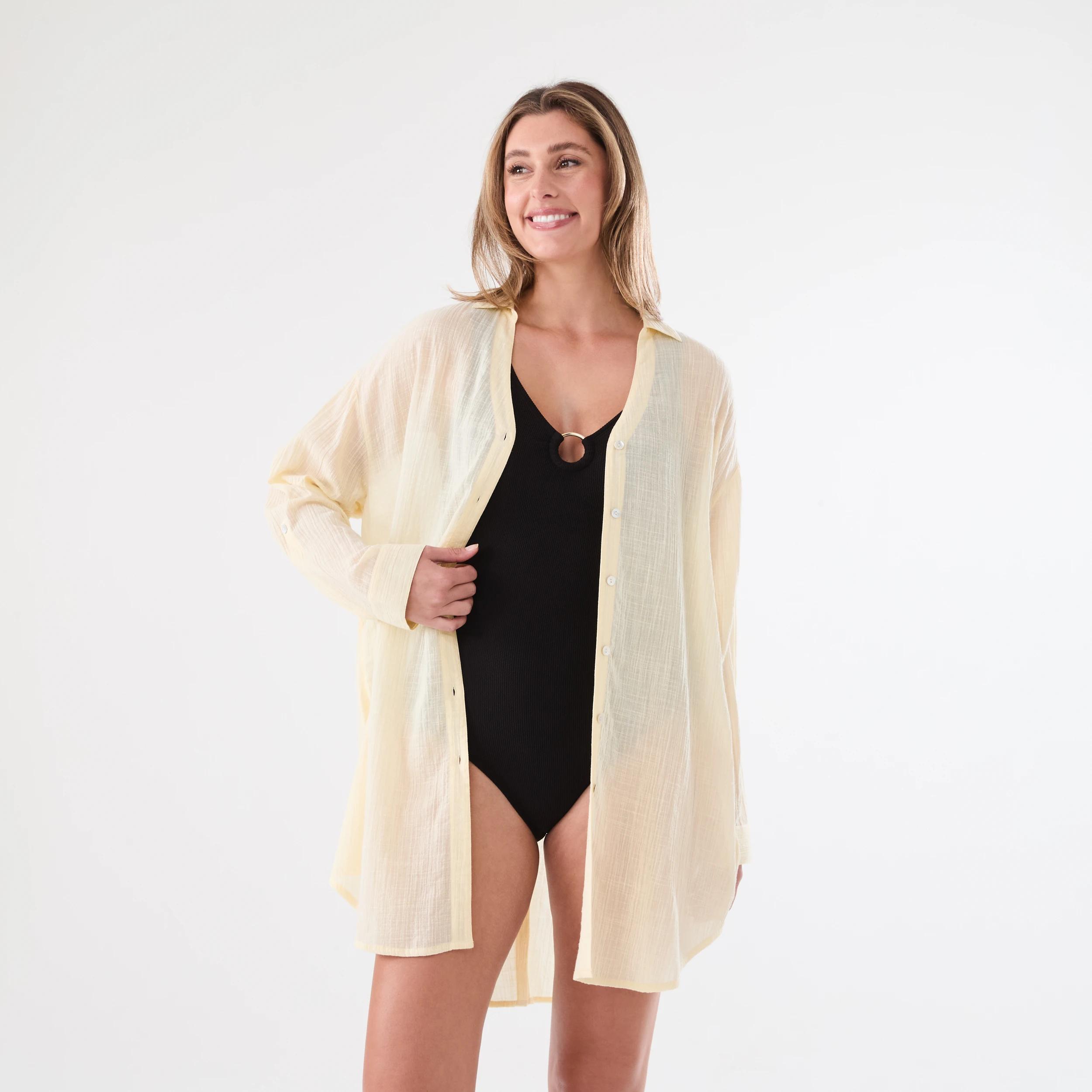 1 Cover Up Shirt DOUBLE CREAM, 1 of 8