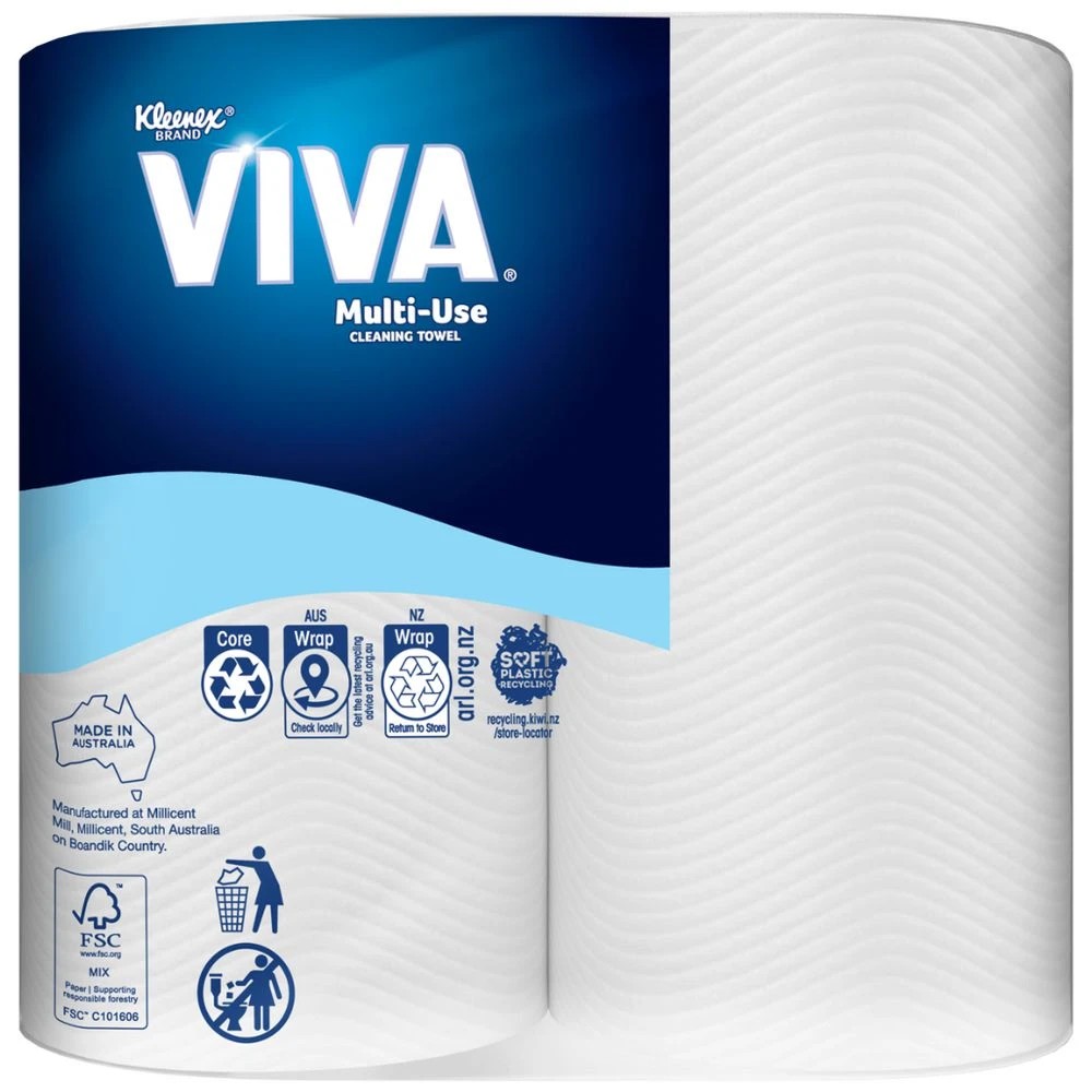 3 Kleenex VIVA Kitchen Towels 120 Sheet Twin Pack, 3 of 6