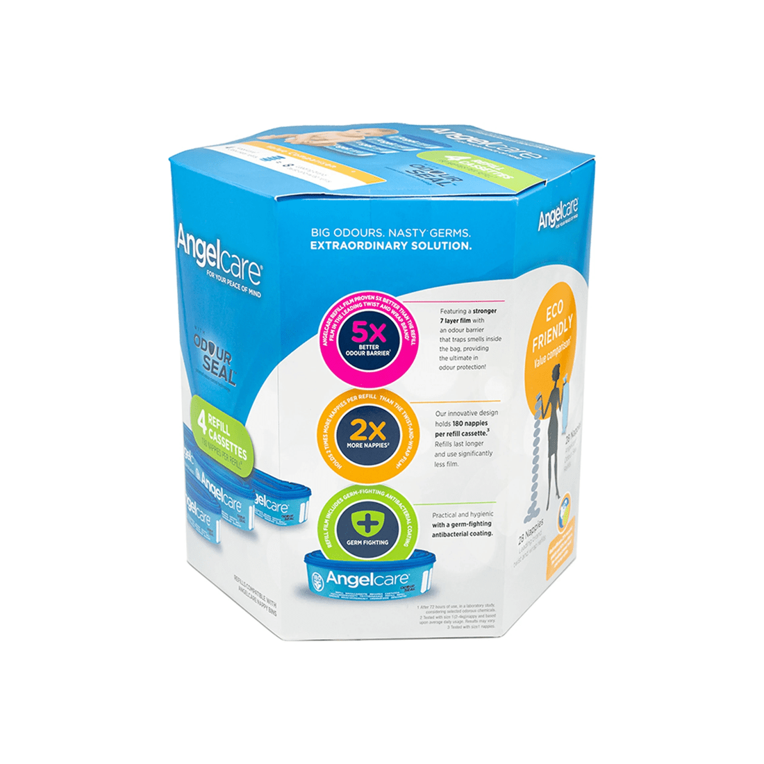 6 Angelcare 4pk Baby Nappy Diaper Disposal Cassette Refills
 - Blue, 6 of 9