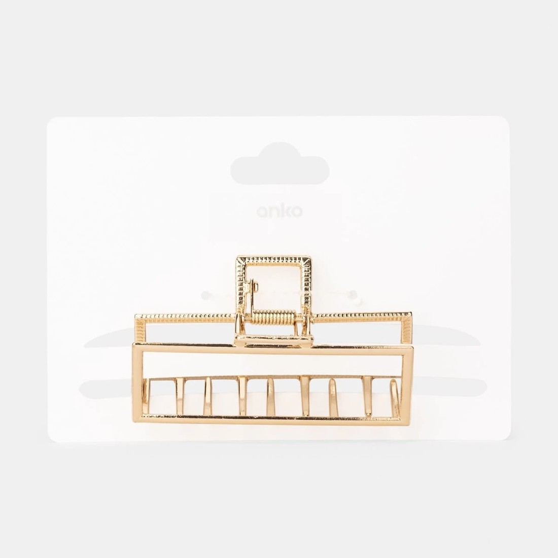 4 Gold Tone Metal Rectangle Hair Clip, 4 of 4