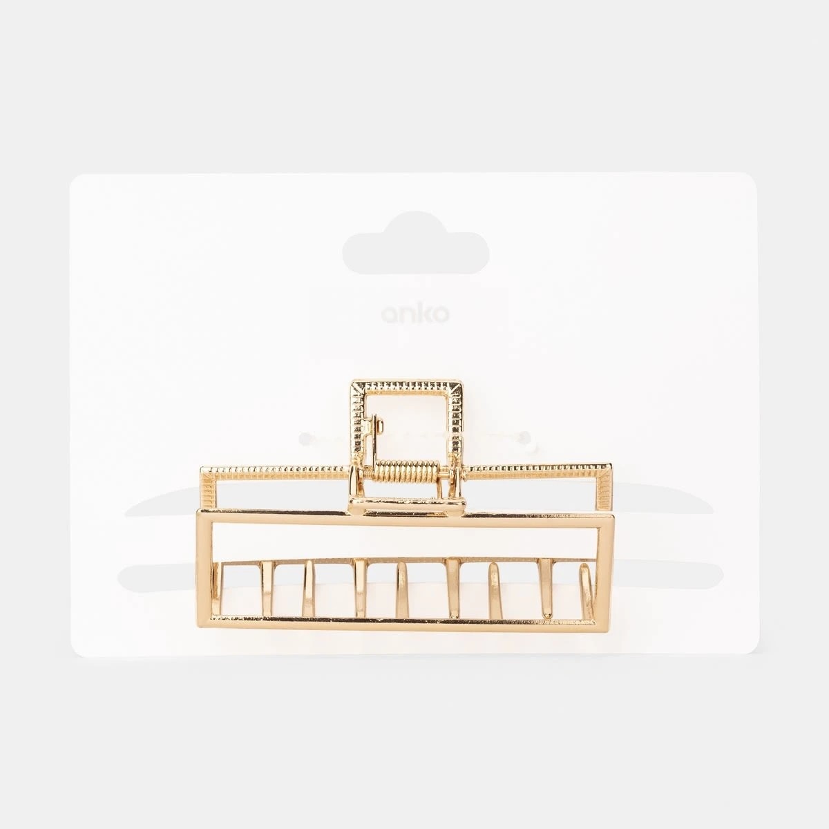 4 Gold Tone Metal Rectangle Hair Clip, 4 of 4