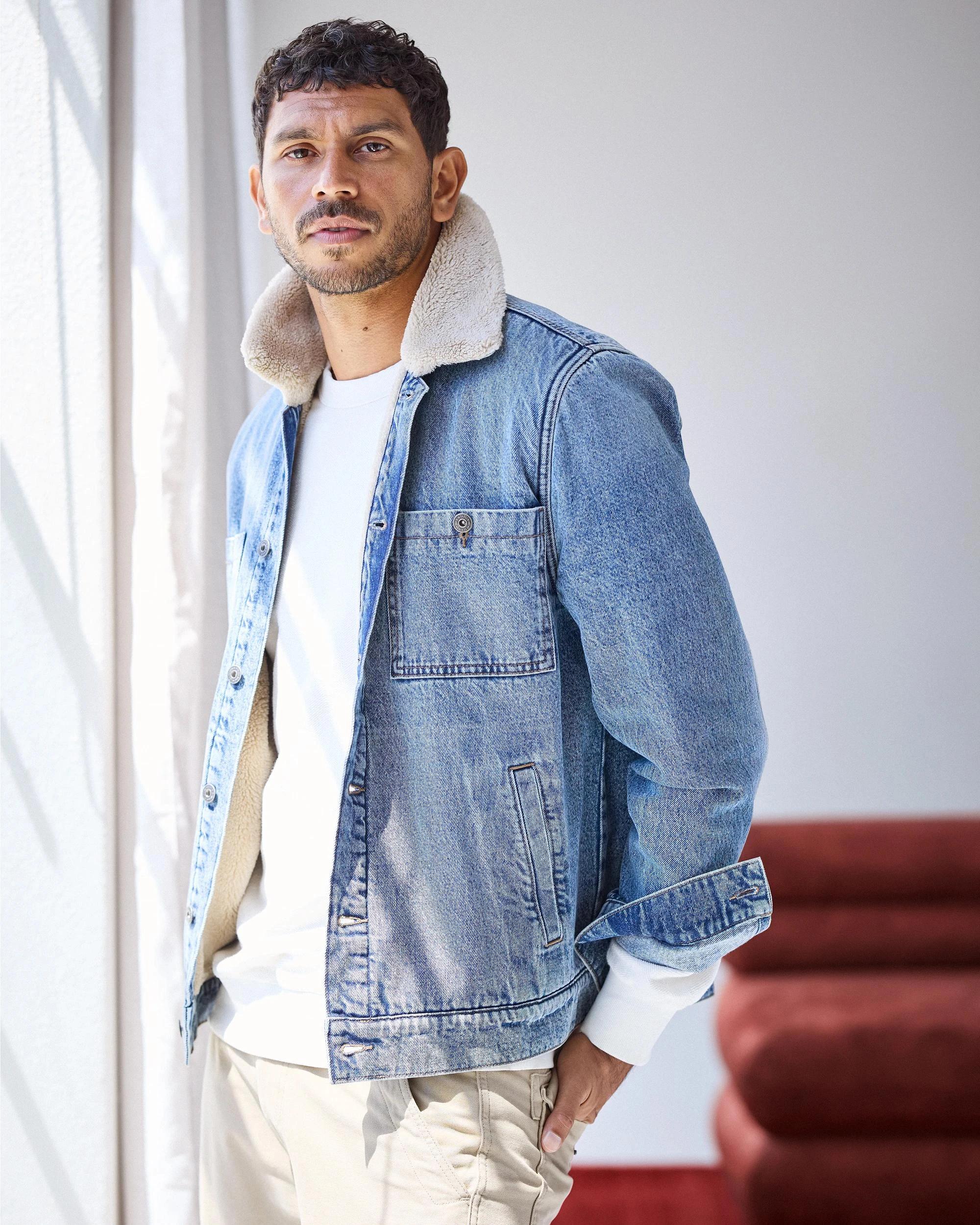 7 Target Denim Denim Sherpa Jacket MID INDIGO, 7 of 7