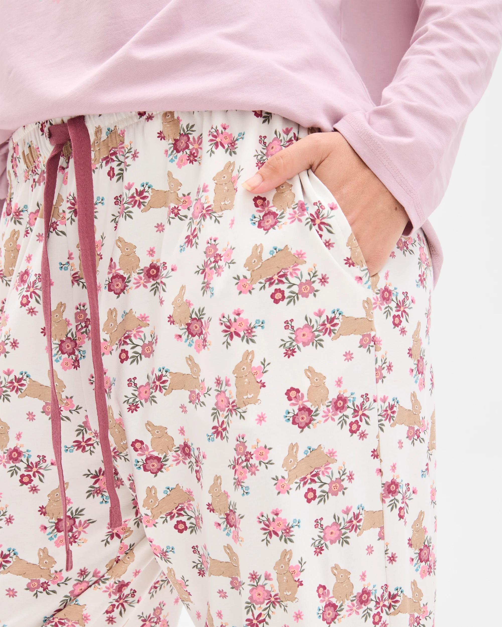 5 Target Woman Australian Cotton Easter Bunny Floral Jogger Sleep Pants BUNNY FLORAL, 5 of 6