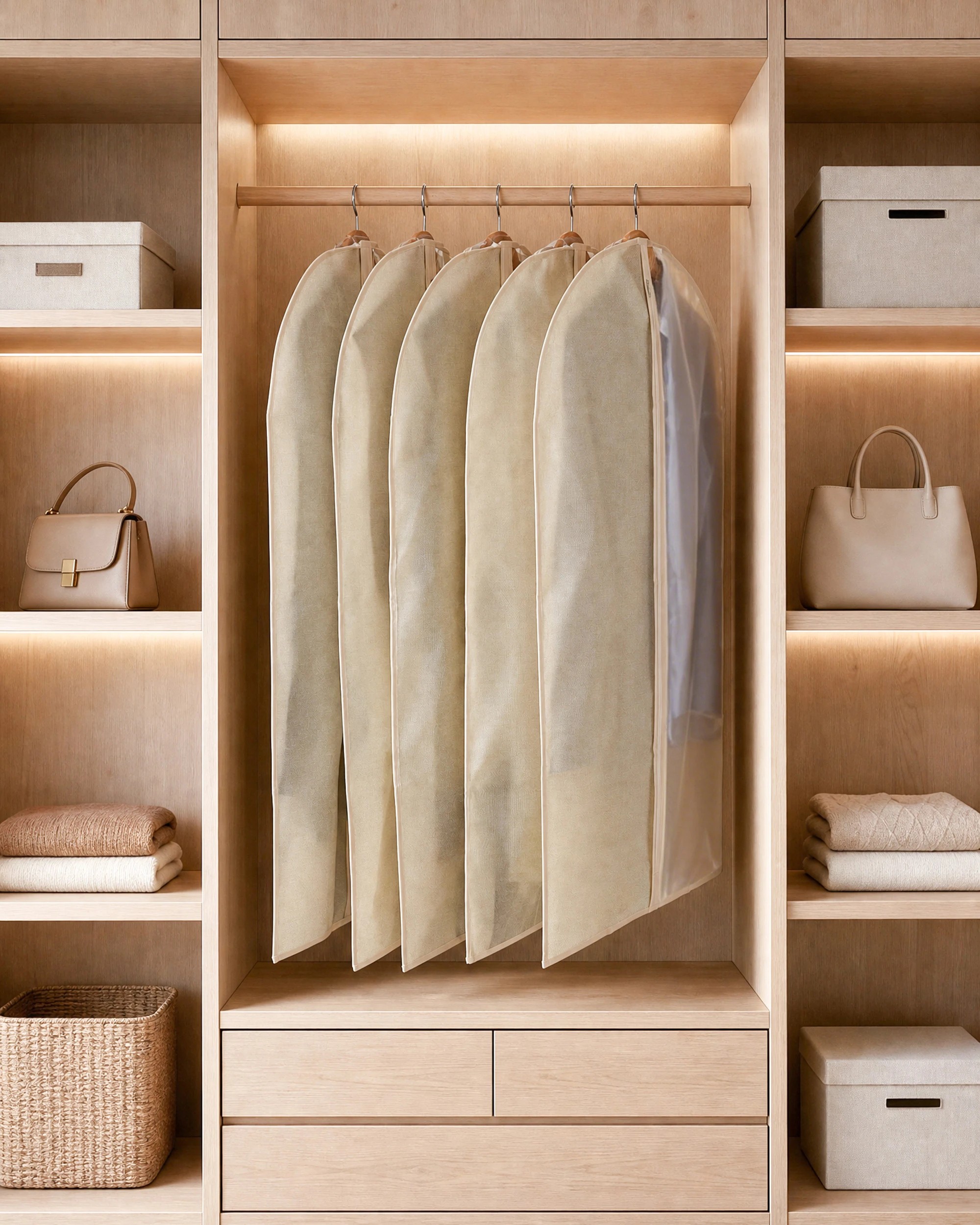 7 Takara Tiora Suit Garment Bag 5 Pack 60x100cm - Natural, 7 of 10