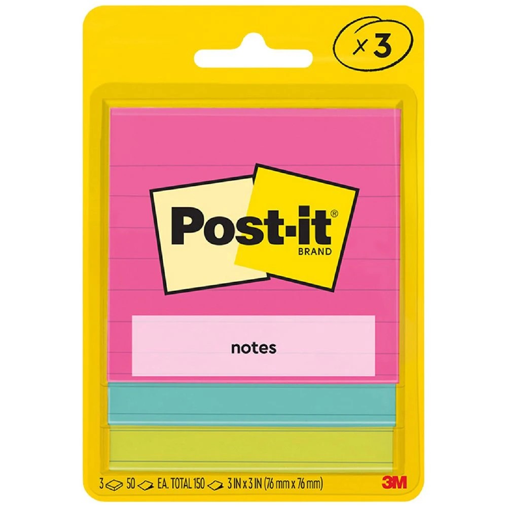 1 Post-it Lined Notes 76 x 76mm Poptimistic 3 Pack, 1 of 6