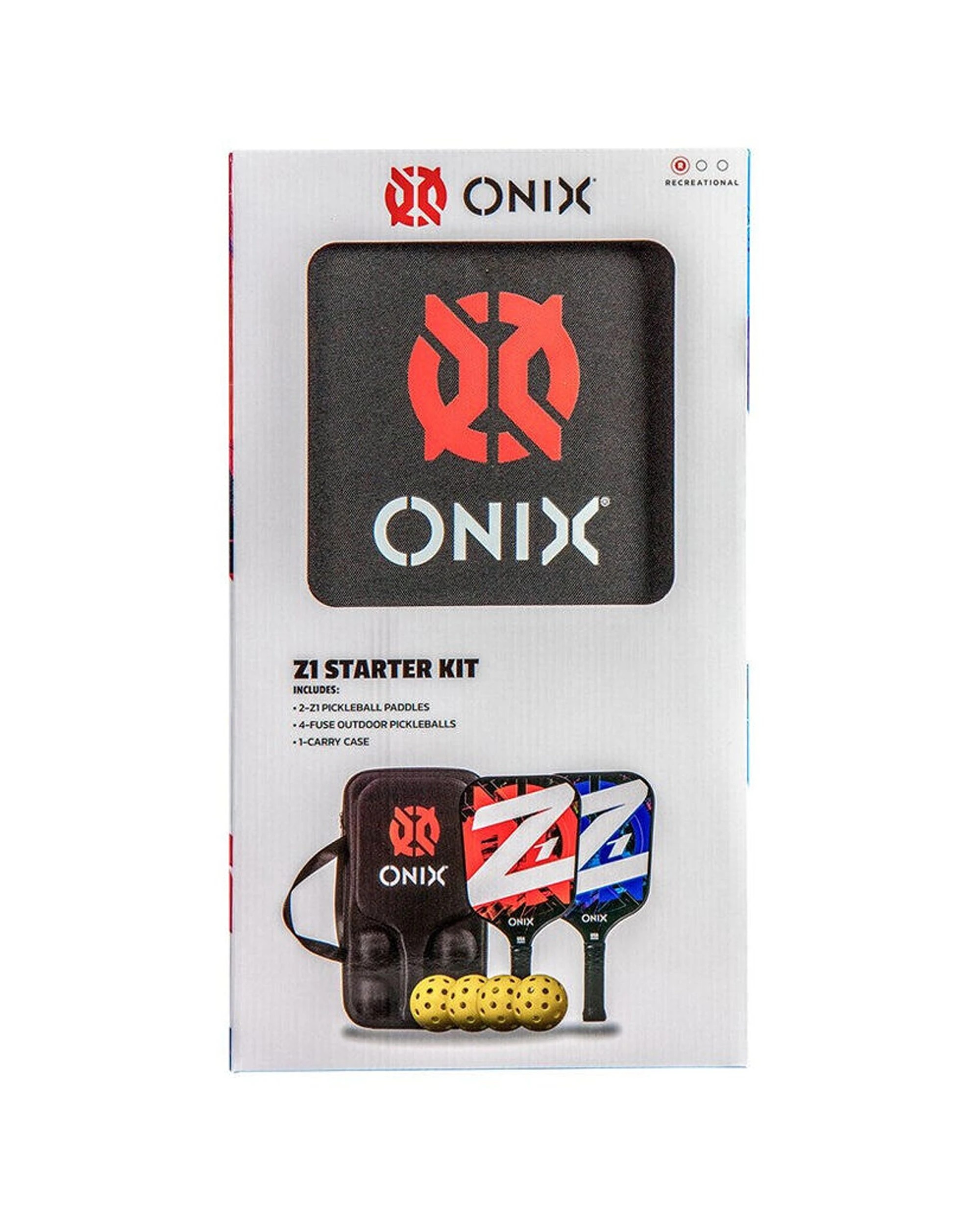 2 Onix Z1 Starter Beginner Pickleball Paddle And Ball Kit Sports Racquet - Black, 2 of 2