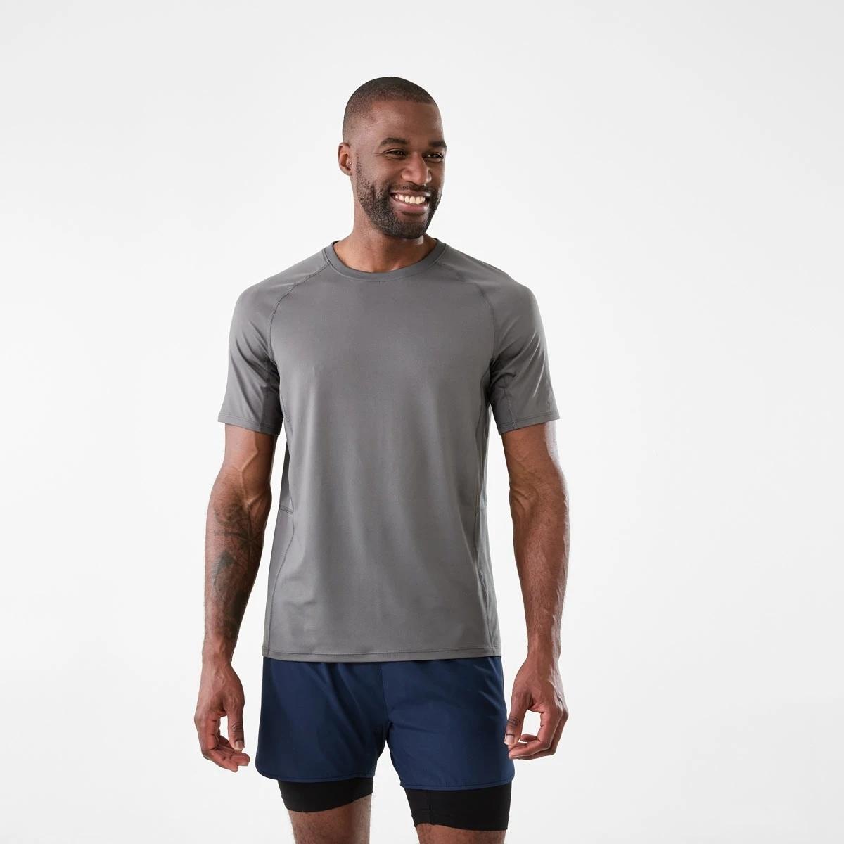 1 Active Mens Soft Touch T-shirt Gry Chelse, 1 of 7