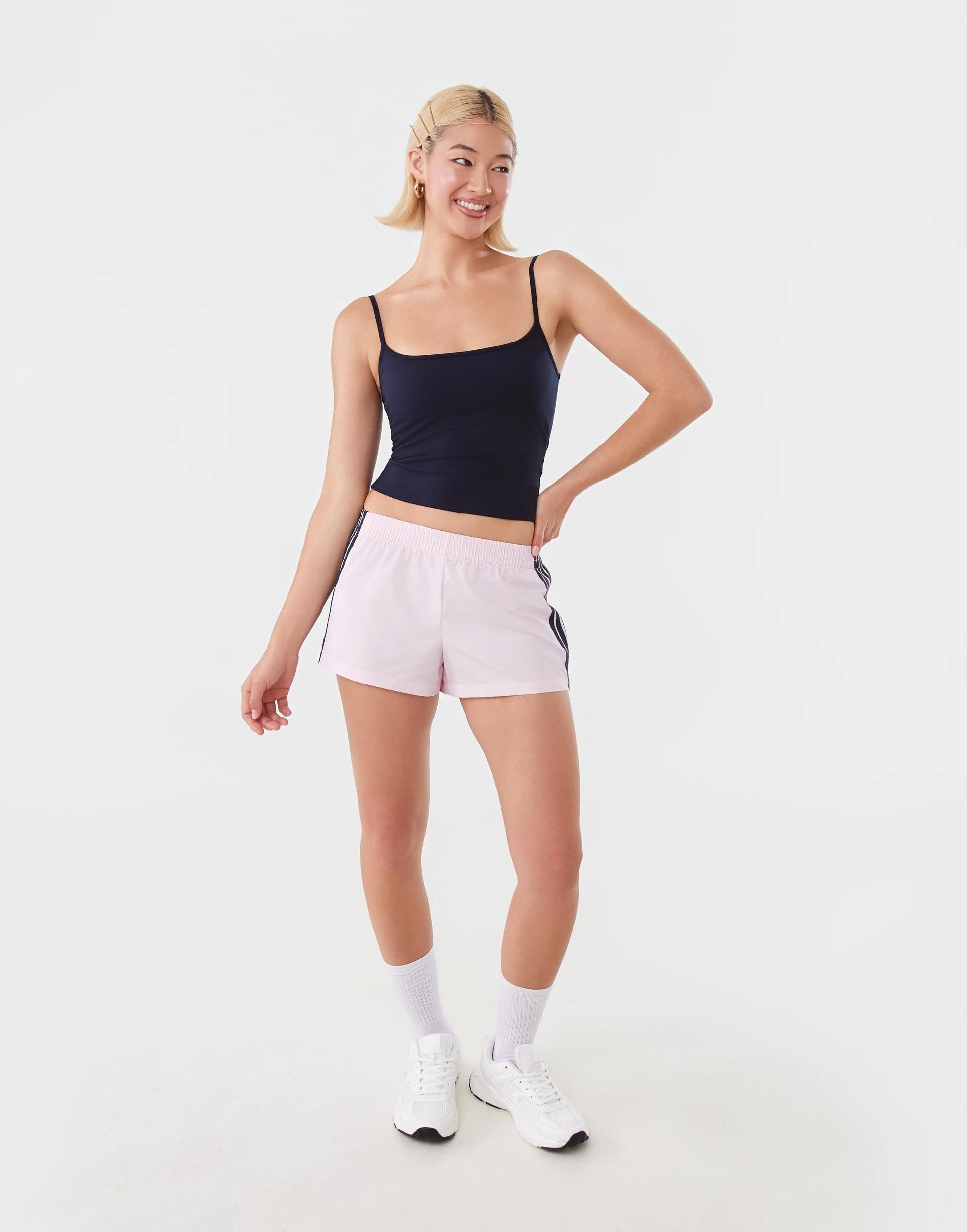 2 Youth Mini Sporty Stripe Shorts Bllet Pink, 2 of 7