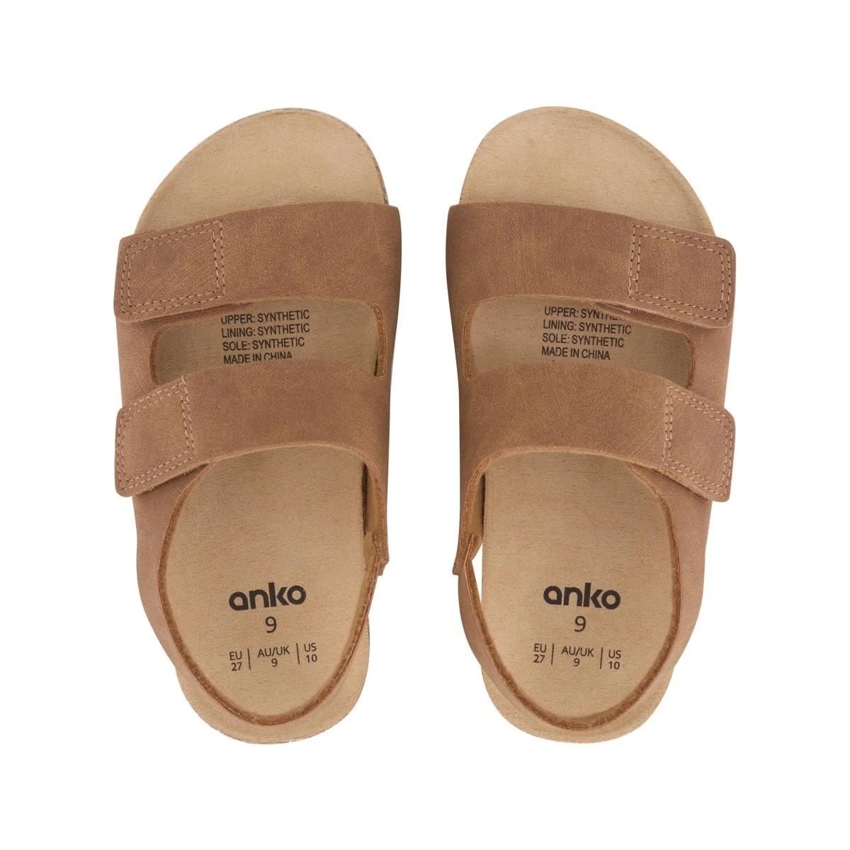 3 Junior Corduroy Corkbed Sandals TAN, 3 of 4