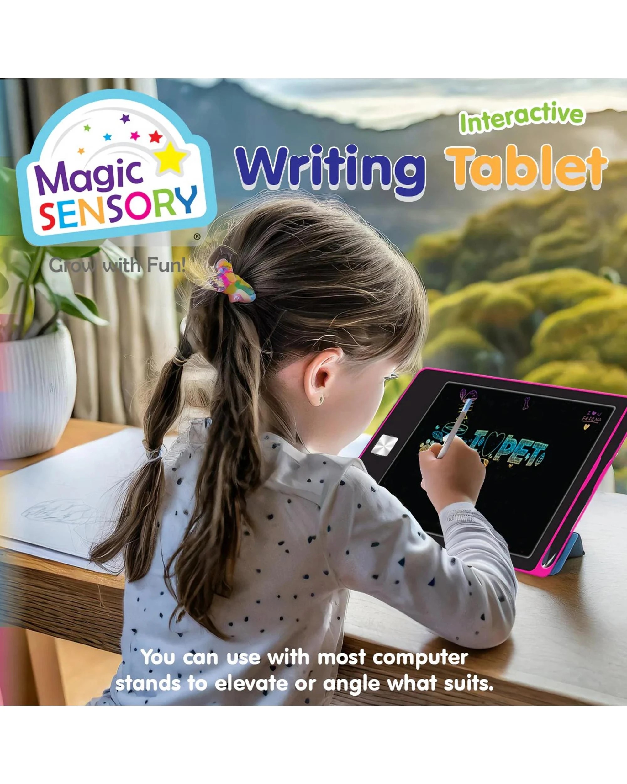 6 Magic Sensory Interactive LCD Writing Tablet - Pink Unicorn - Pink, 6 of 6