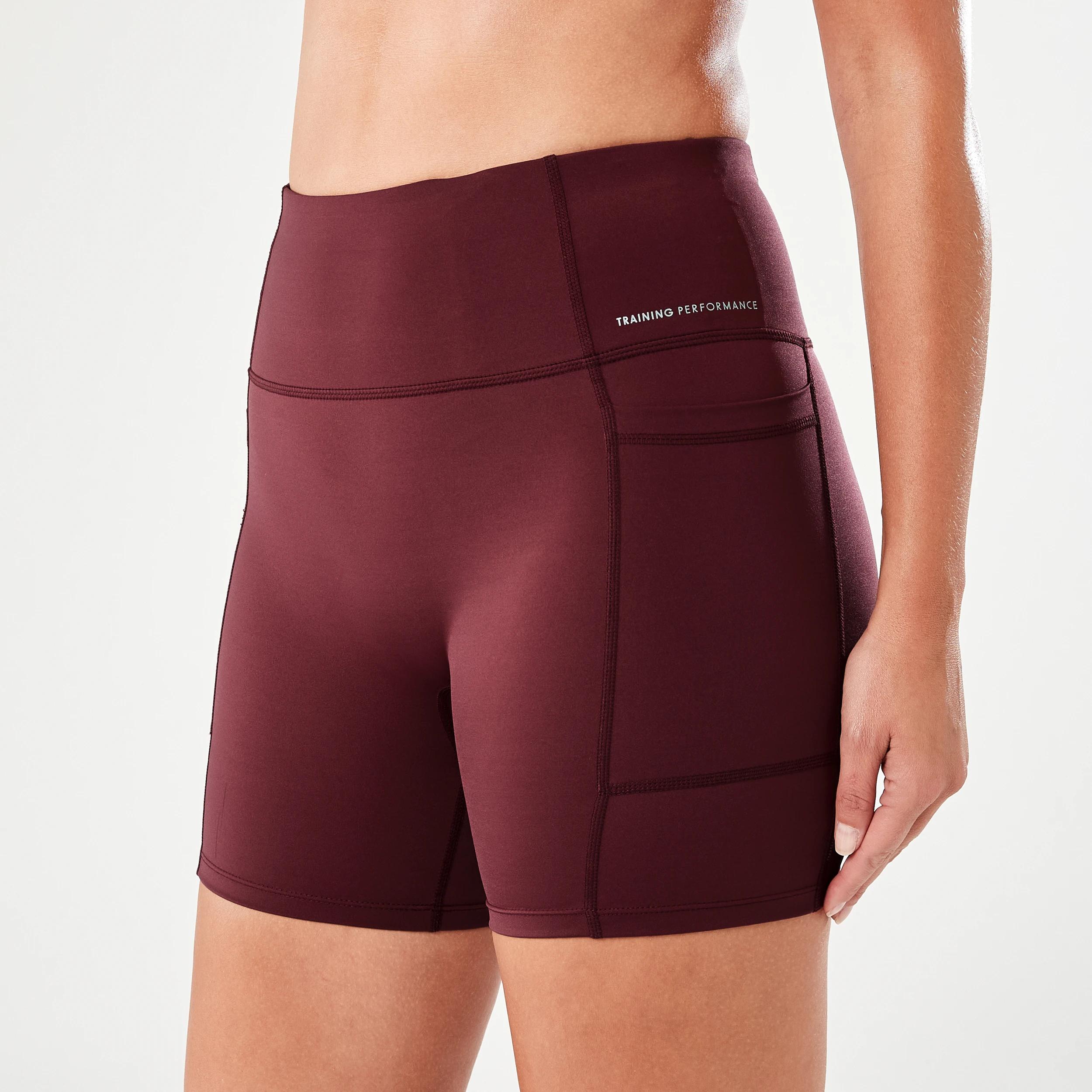 2 Active Womens Train Bike Shorts BURGUNDY CHERRY, 2 of 7