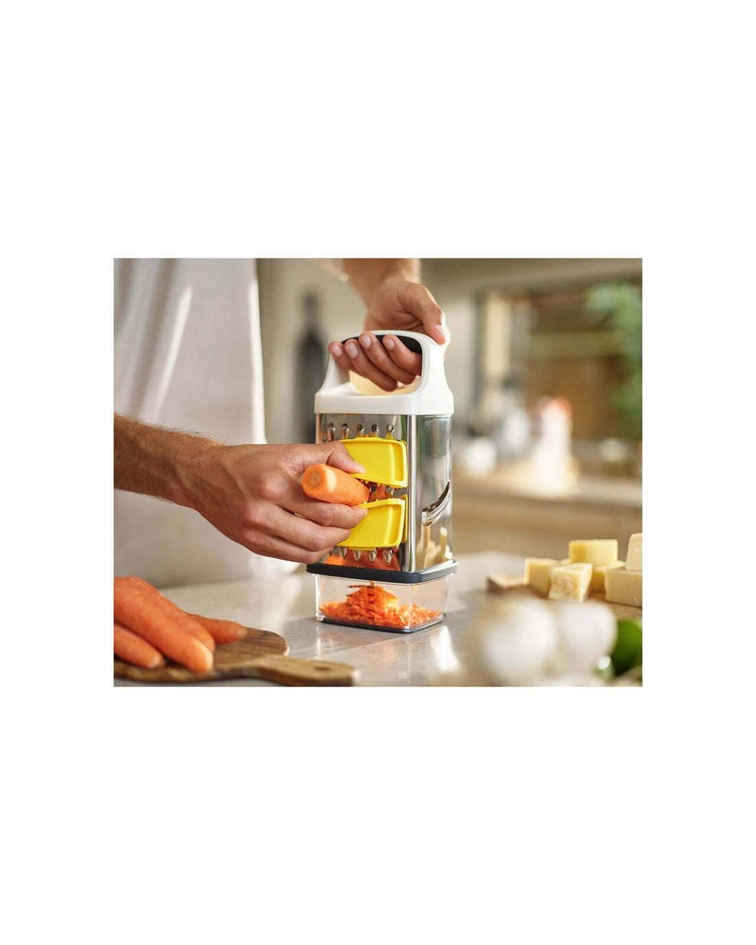 Joseph Joseph Grip Box Grater With Precision Food-Grip 17cm - Multi - Kmart
