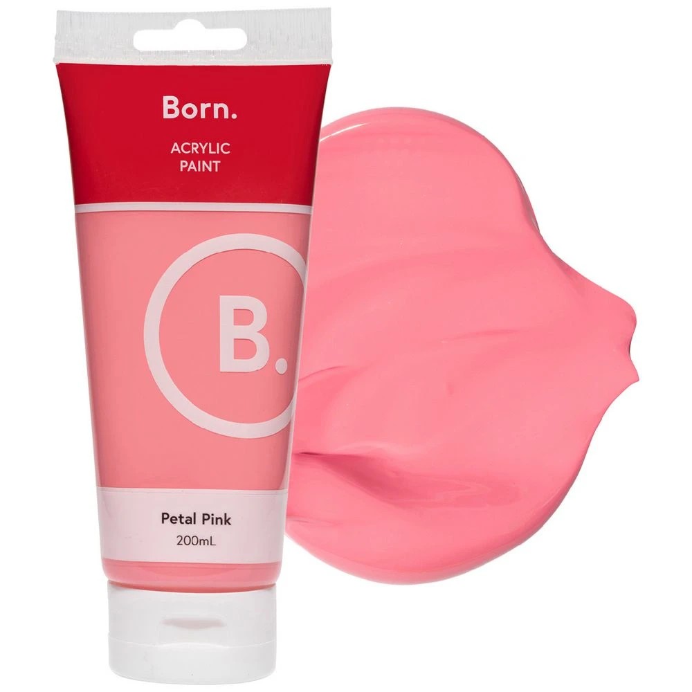 1 Born Acrylic Paint 200mL Petal Pink, 1 of 3