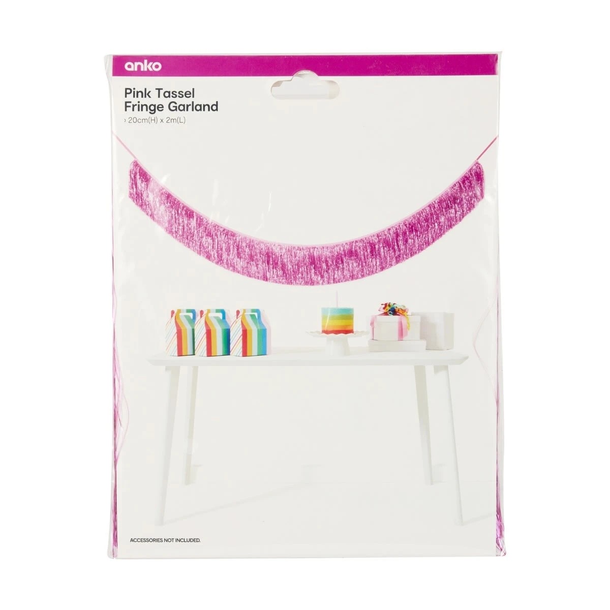 5 Pink Tassel Fringe Garland, 5 of 5