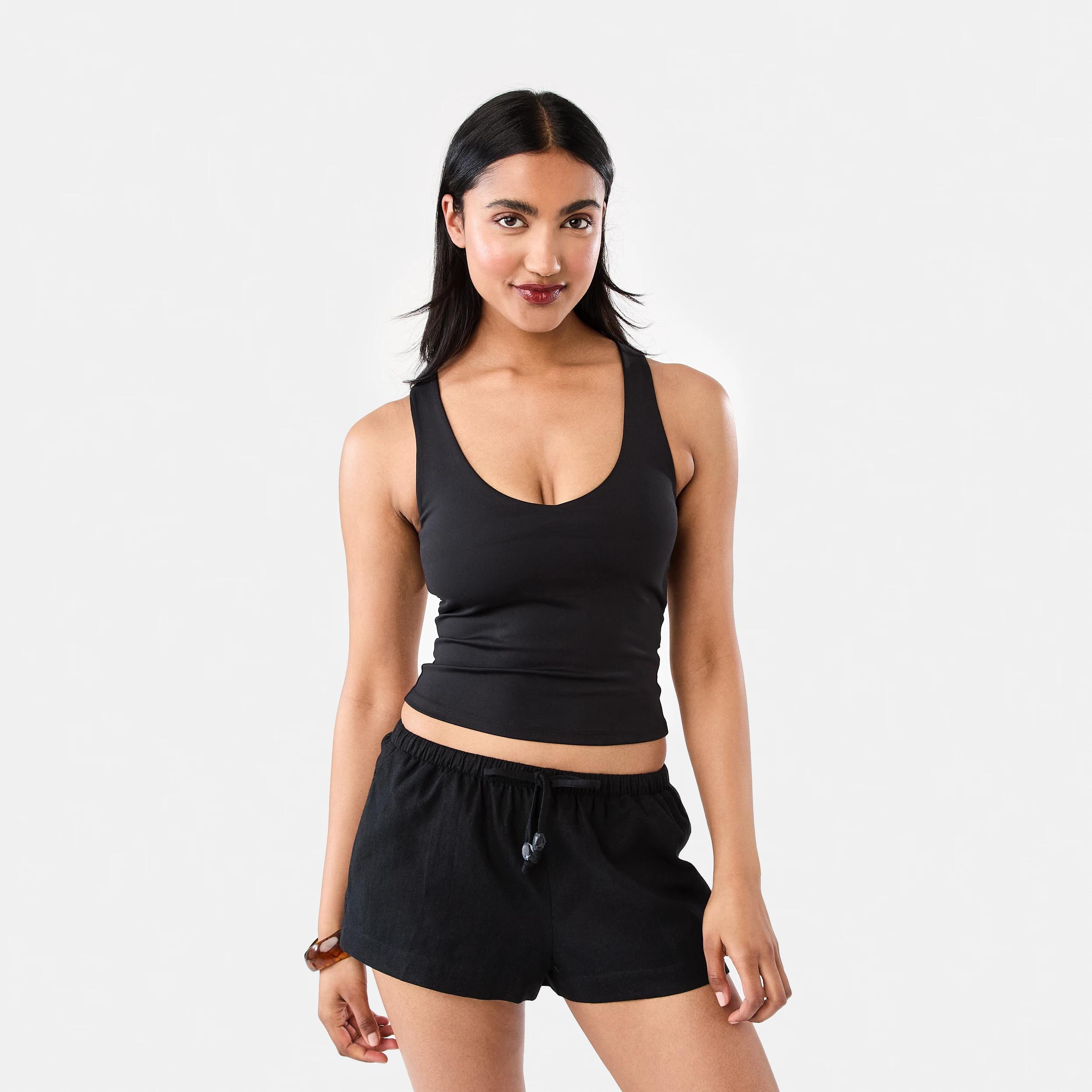 7 Linen Blend Shorts Black, 7 of 7