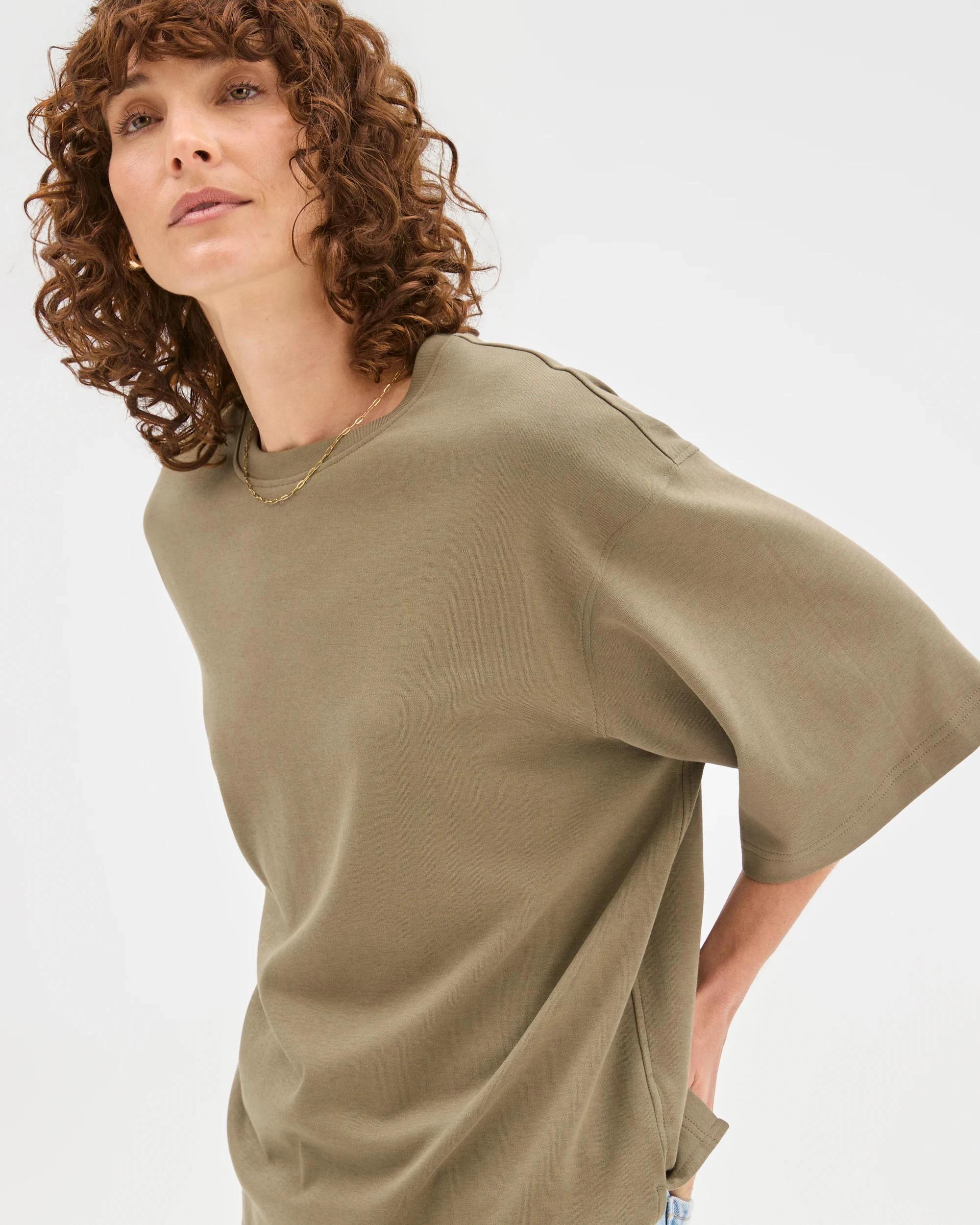5 Target Australian Cotton Heavyweight Boxy T-Shirt DUSTY OLIVE, 5 of 7