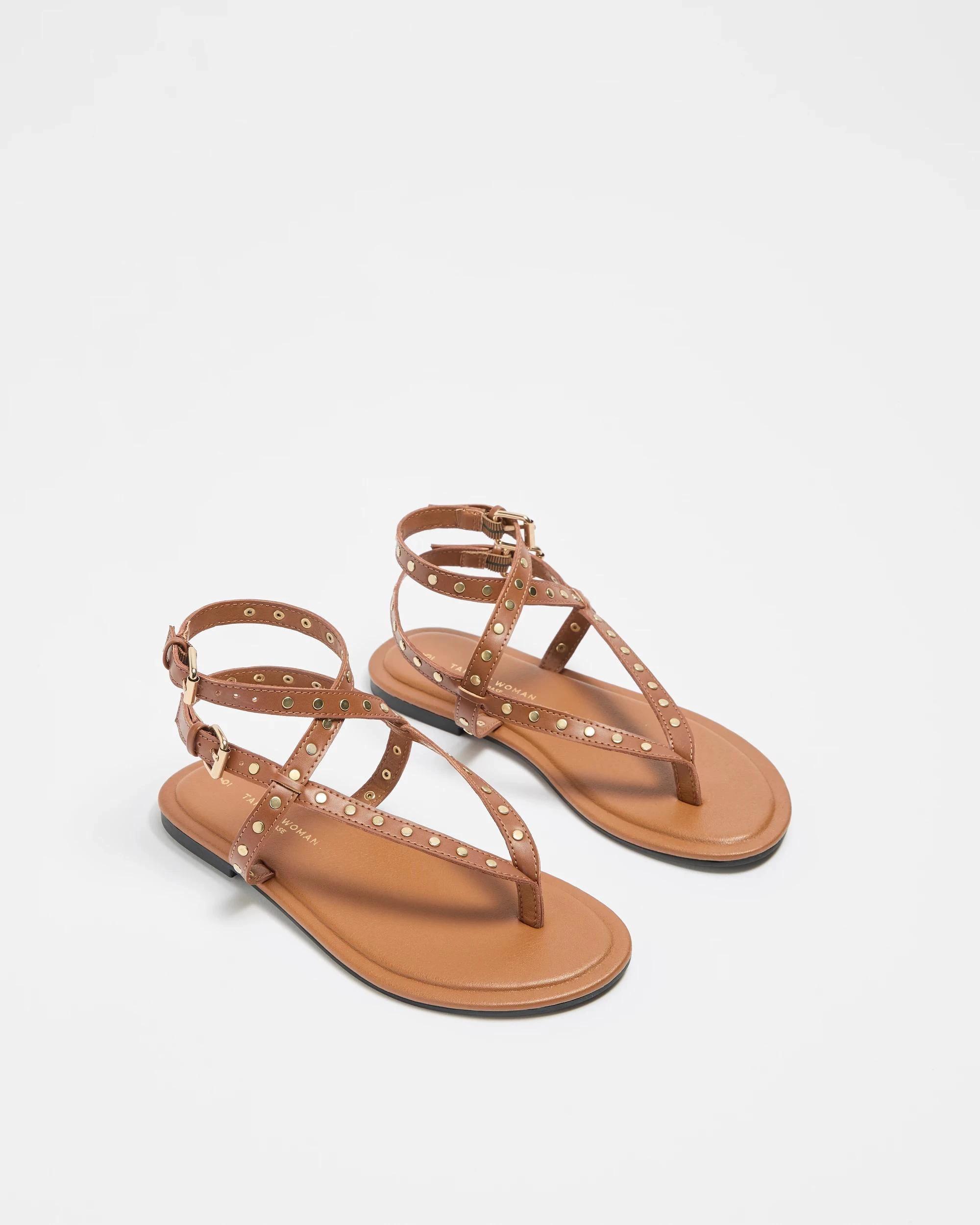 2 Target Womens Gladiator Studded Thongs - Zena TAN, 2 of 6