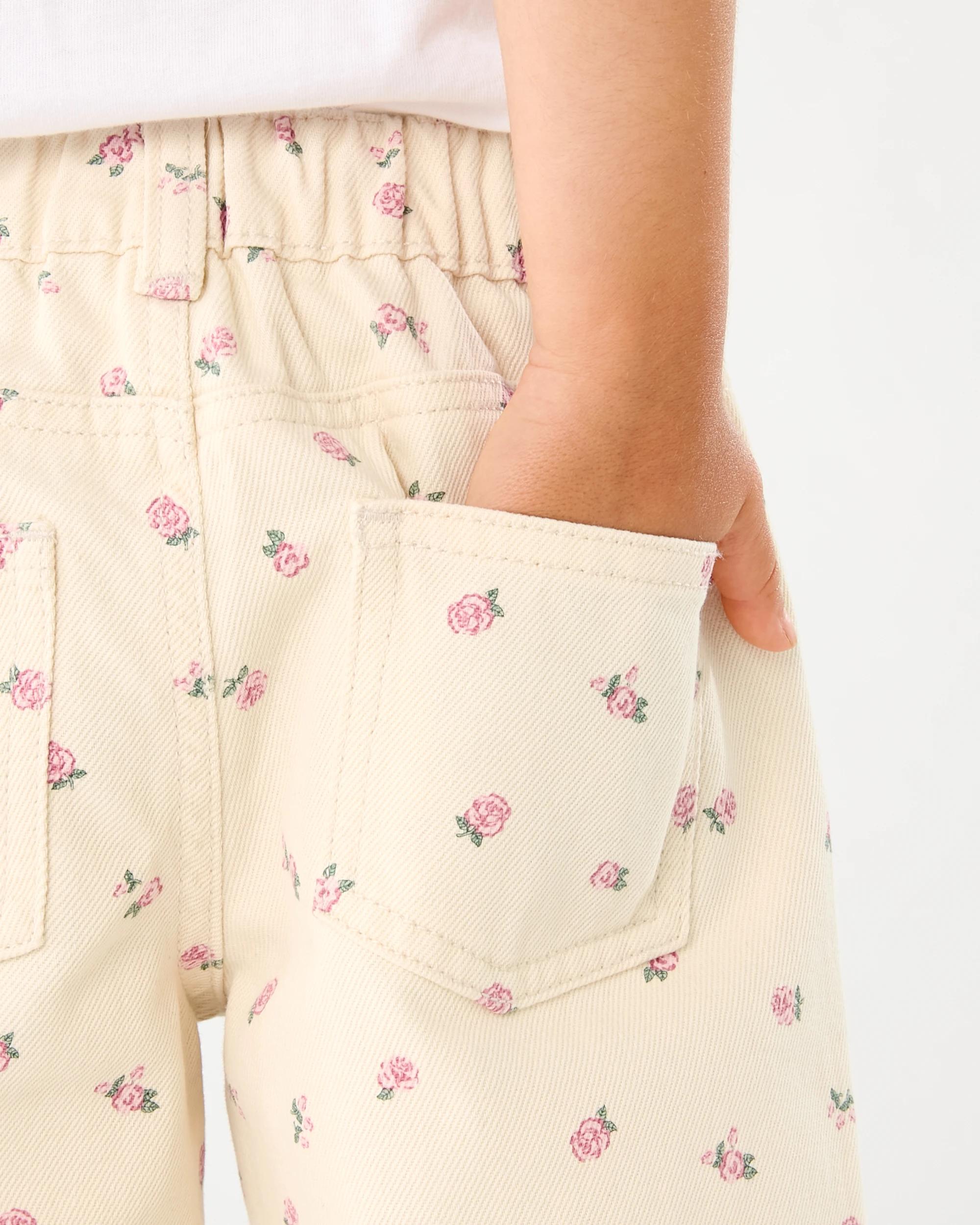 5 Printed Wide Leg Jeans Bge Roses, 5 of 7