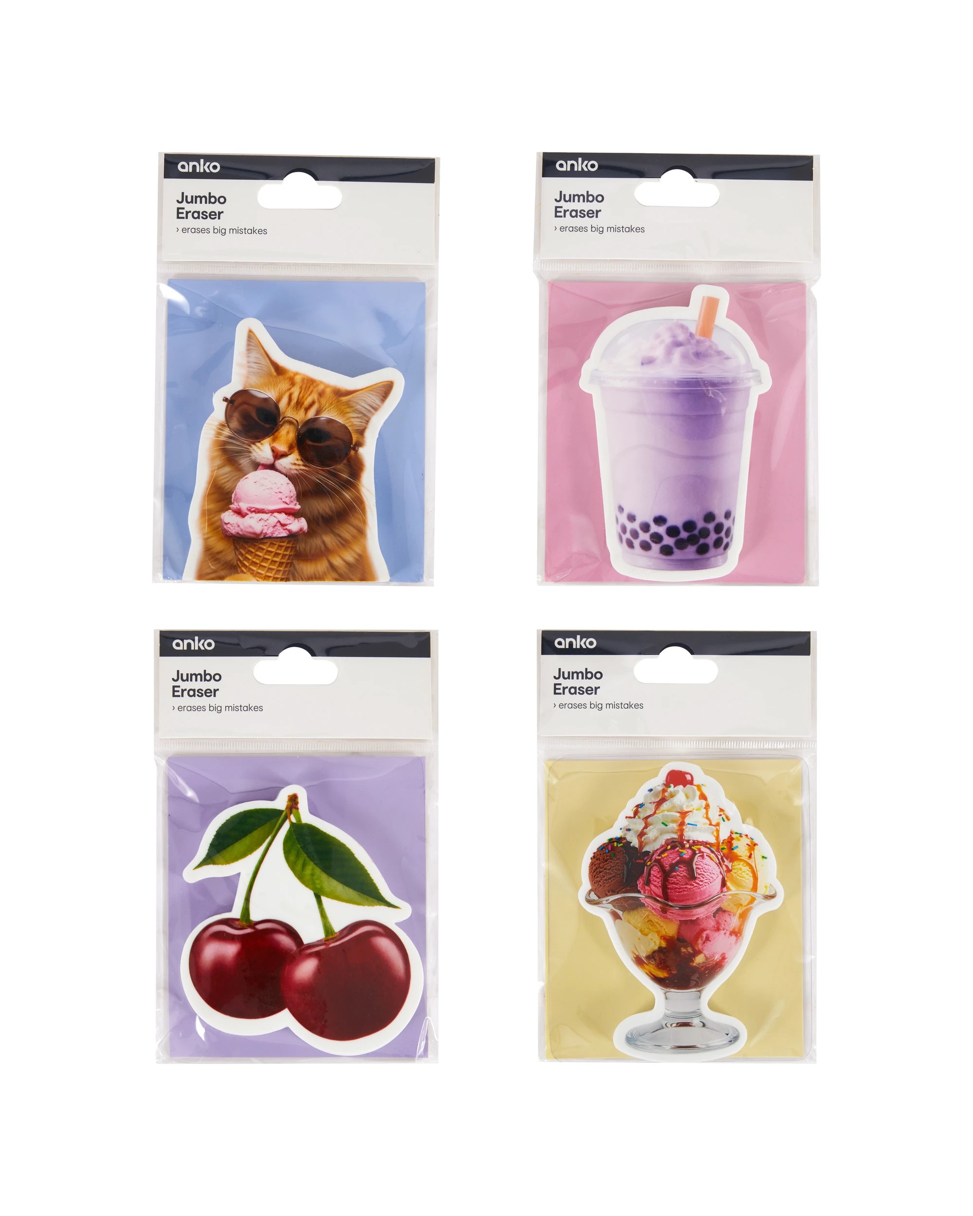6 Jumbo Eraser - Assorted, 6 of 6