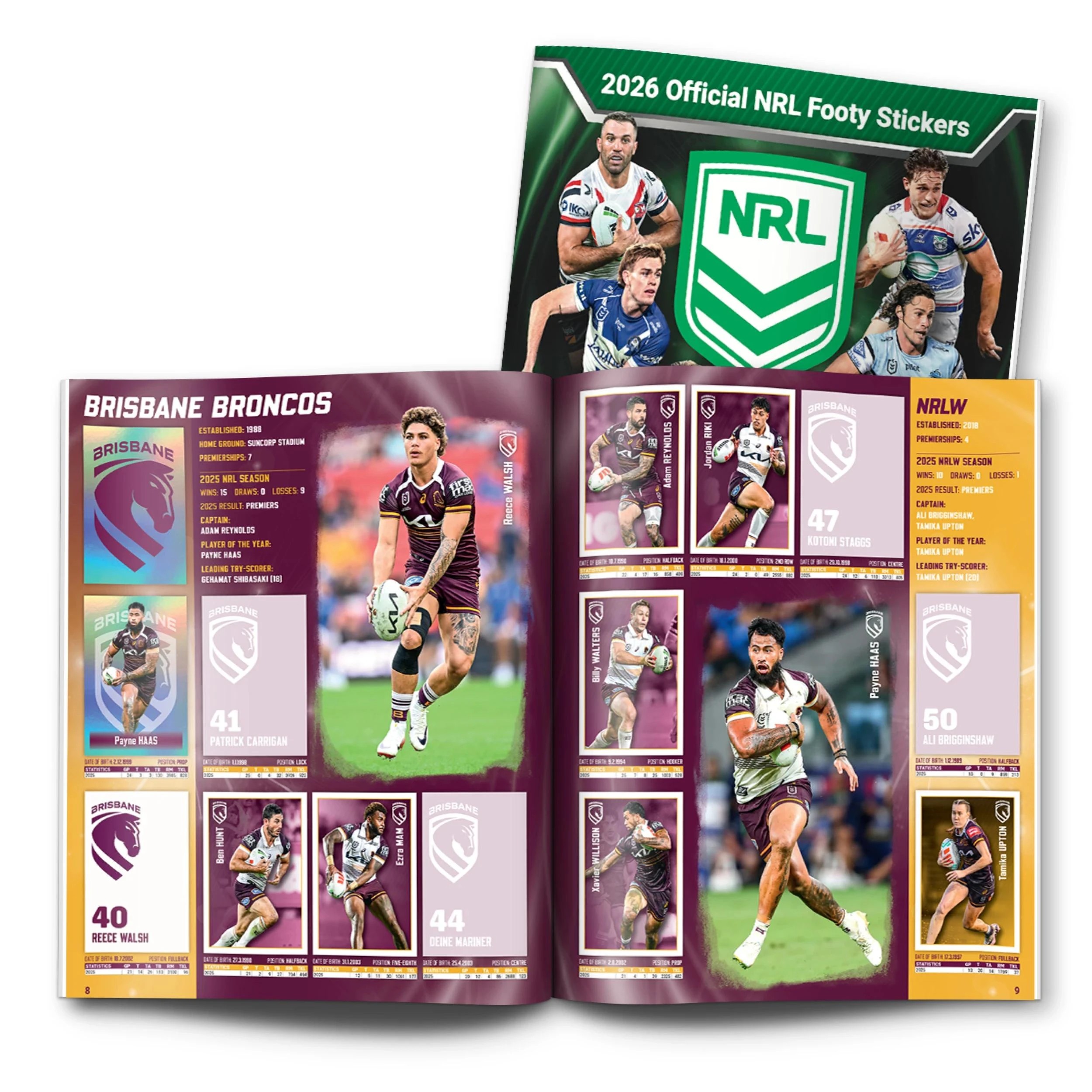 5 2026 Official NRL Footy Stickers Book Bundle - Green, 5 of 5