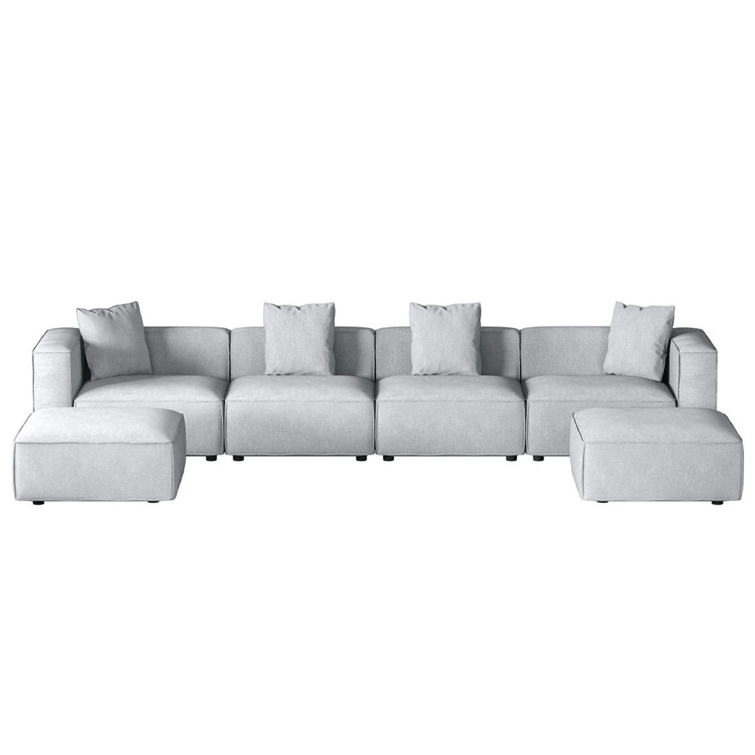 4 Artiss Modular Sofa Chaise Set 6 - Grey, 4 of 6