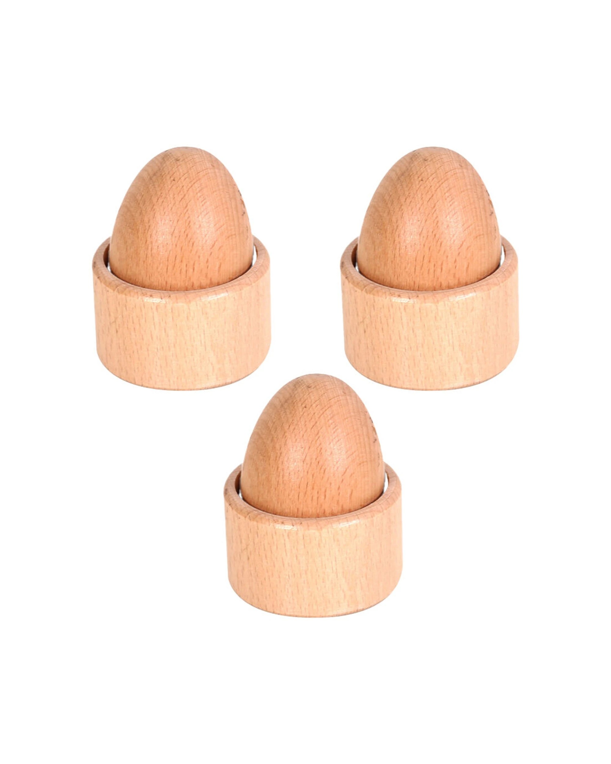 1 EDUCARE 3PK Educare Montessori Egg Cup Motor Skills Educational Toy Aged 3 - Brown, 1 of 3