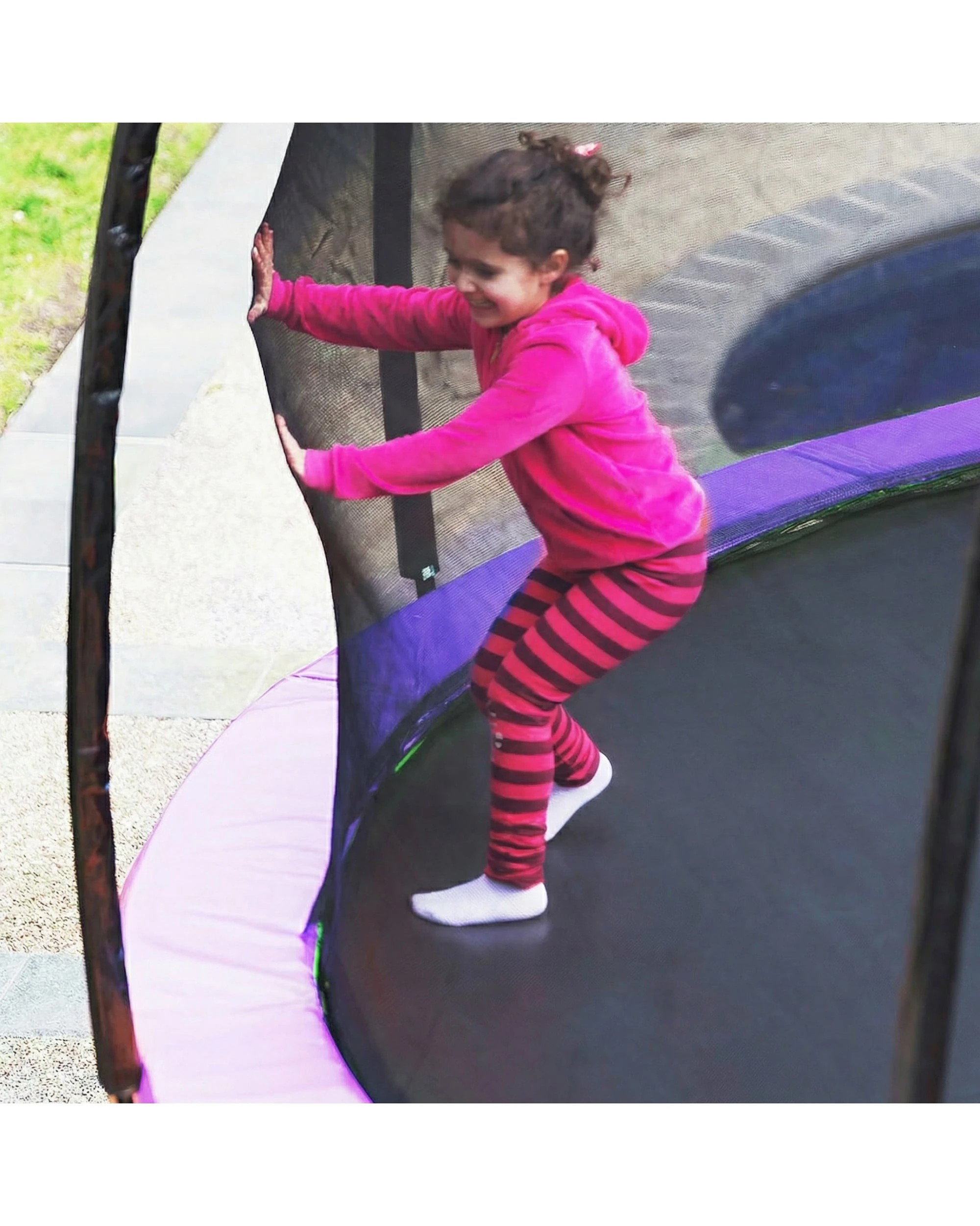 2 Kahuna Trampoline 8 ft with Basketball Set - Purple, 2 of 7