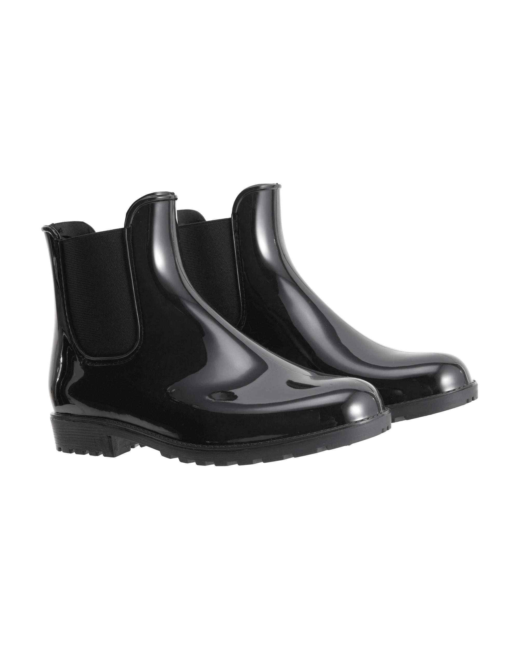 4 Gusset Ankle Rainboots Black, 4 of 4