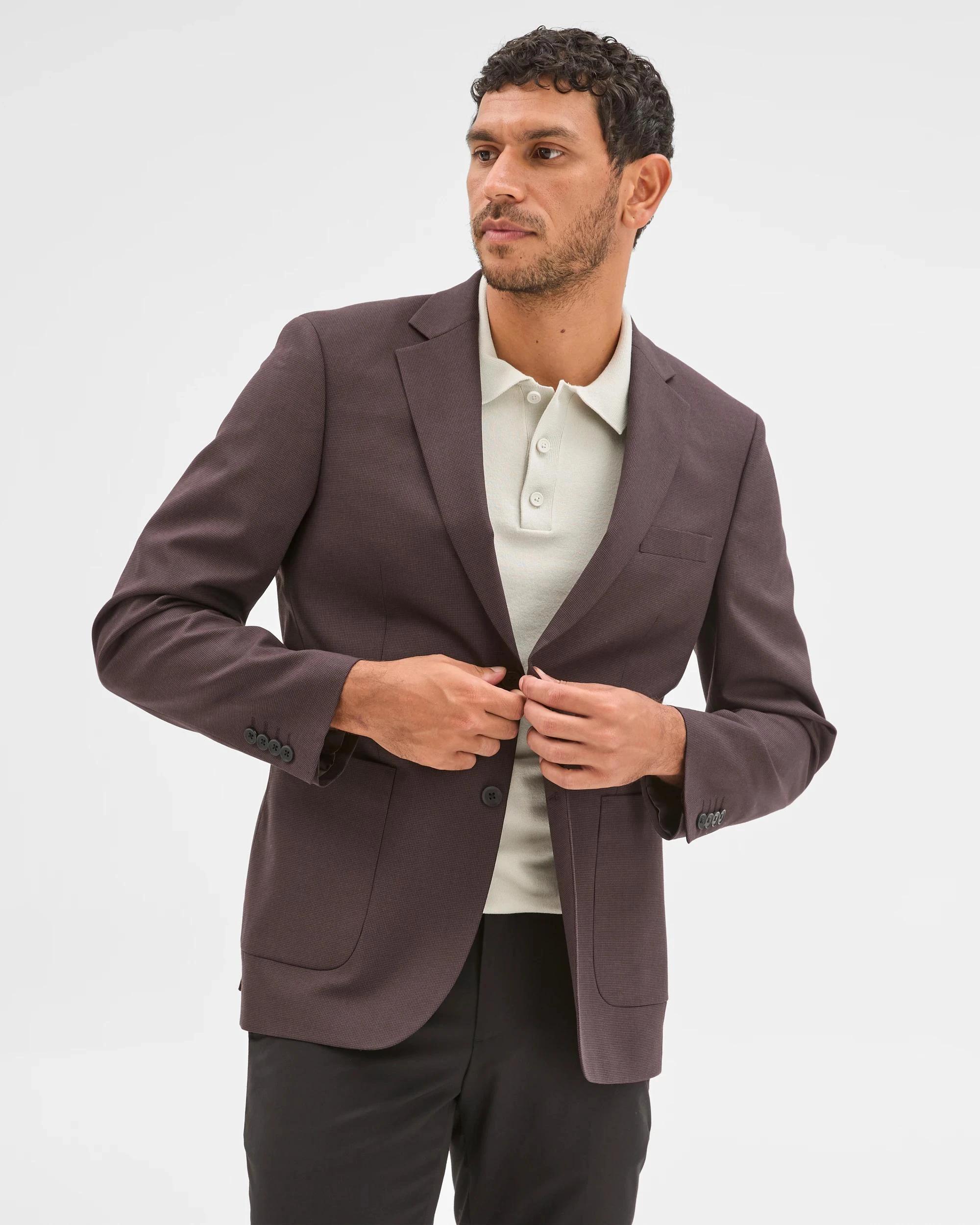 2 Preview Houndstooth Blazer BROWN, 2 of 7
