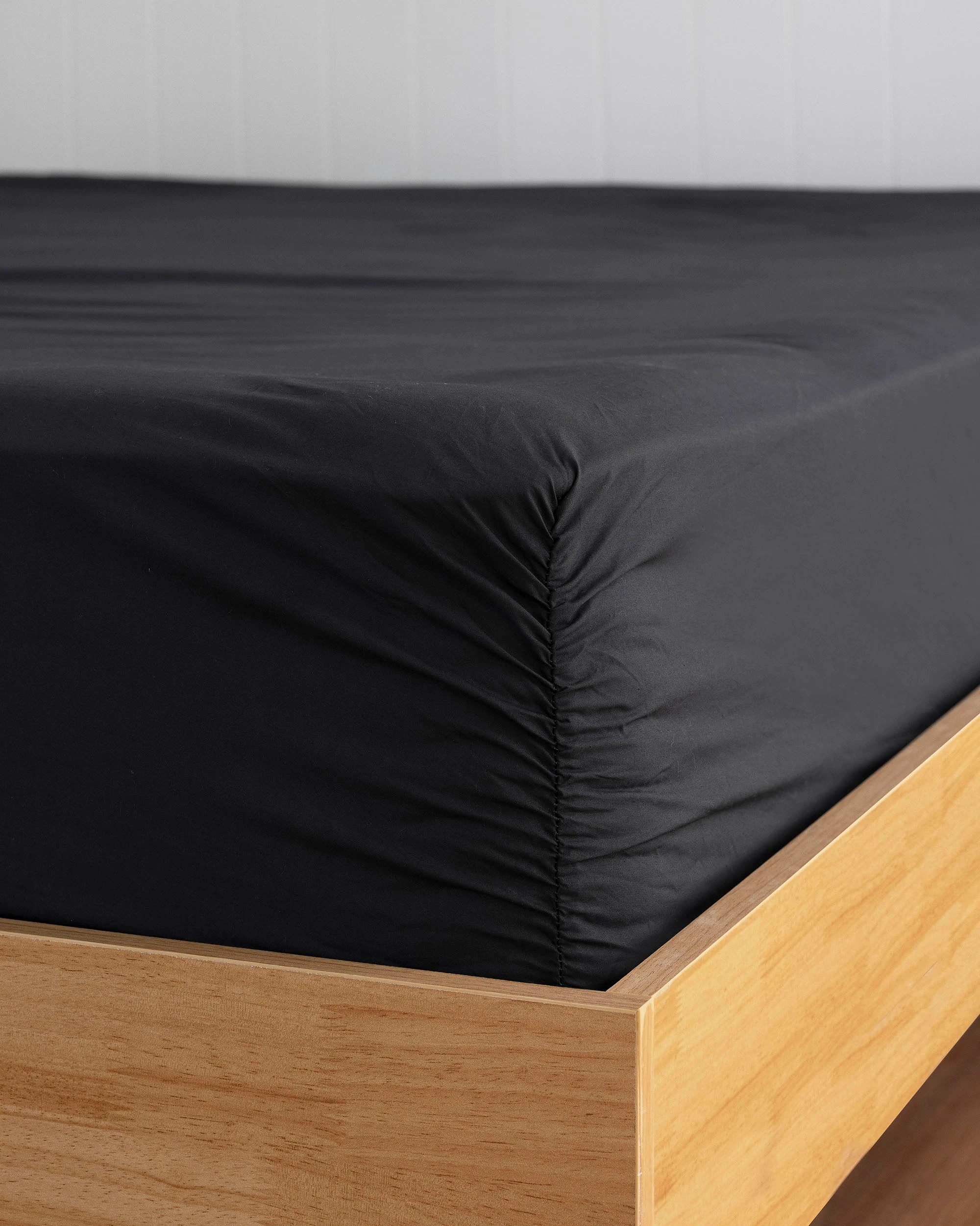 2 Bambury TRUFit Wide Elastic 100% Cotton Deep pocket Full Sheet Set - Queen Bed - Charcoal, 2 of 7