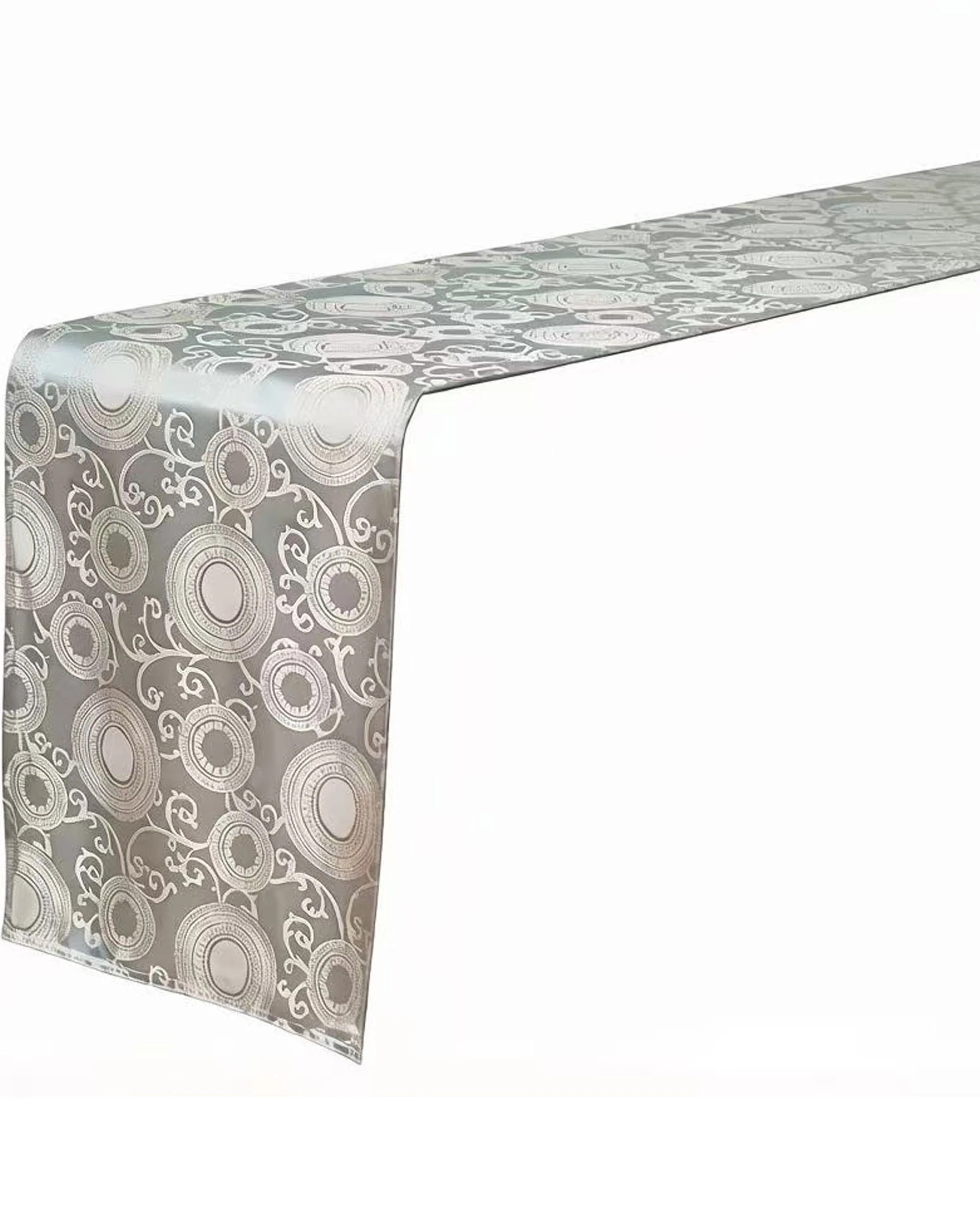 1 Cotton More Premium Sateen Jacquard Dining Table Runner - Pattern, 1 of 7